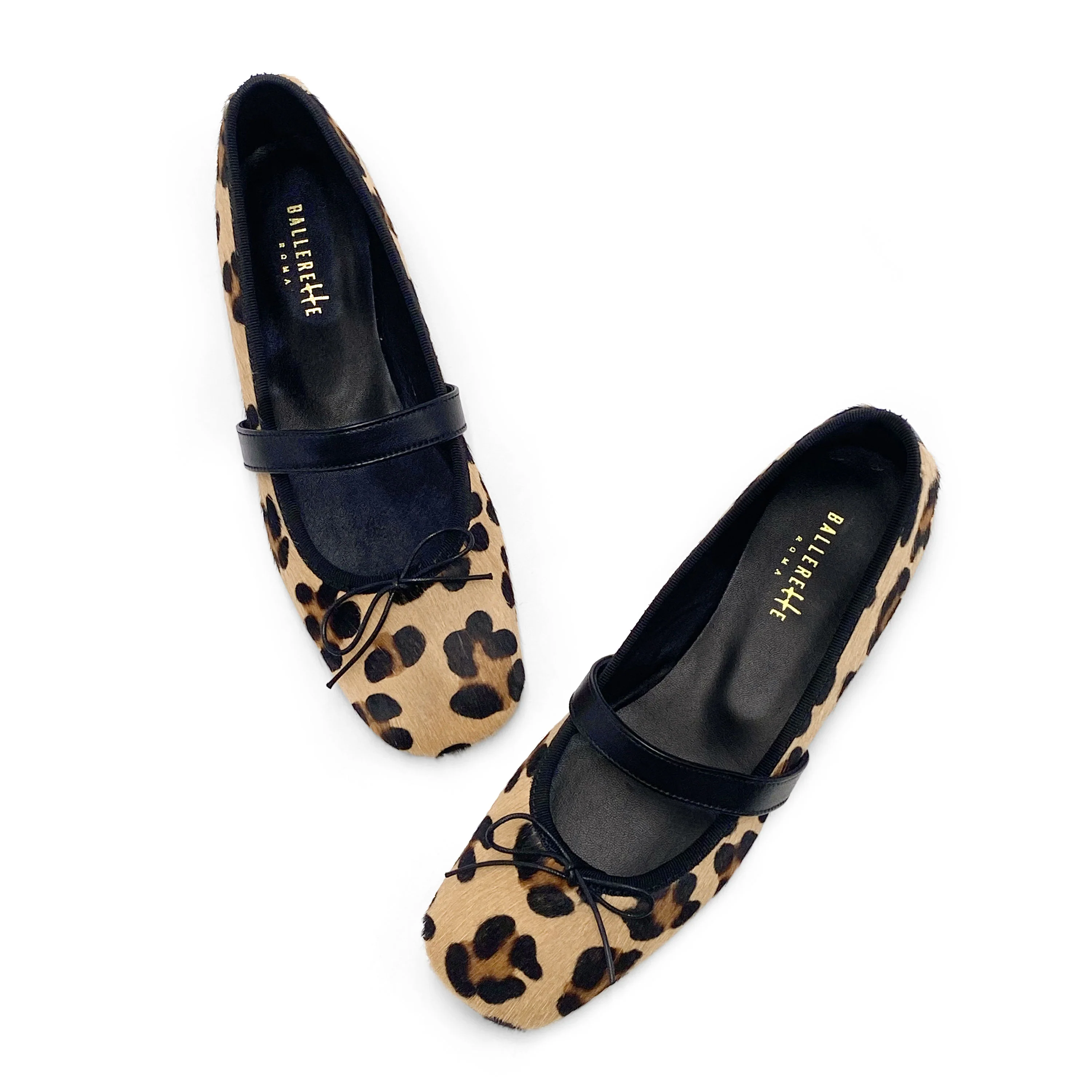 Animalier calf hair ballet flats with strap - Image 2
