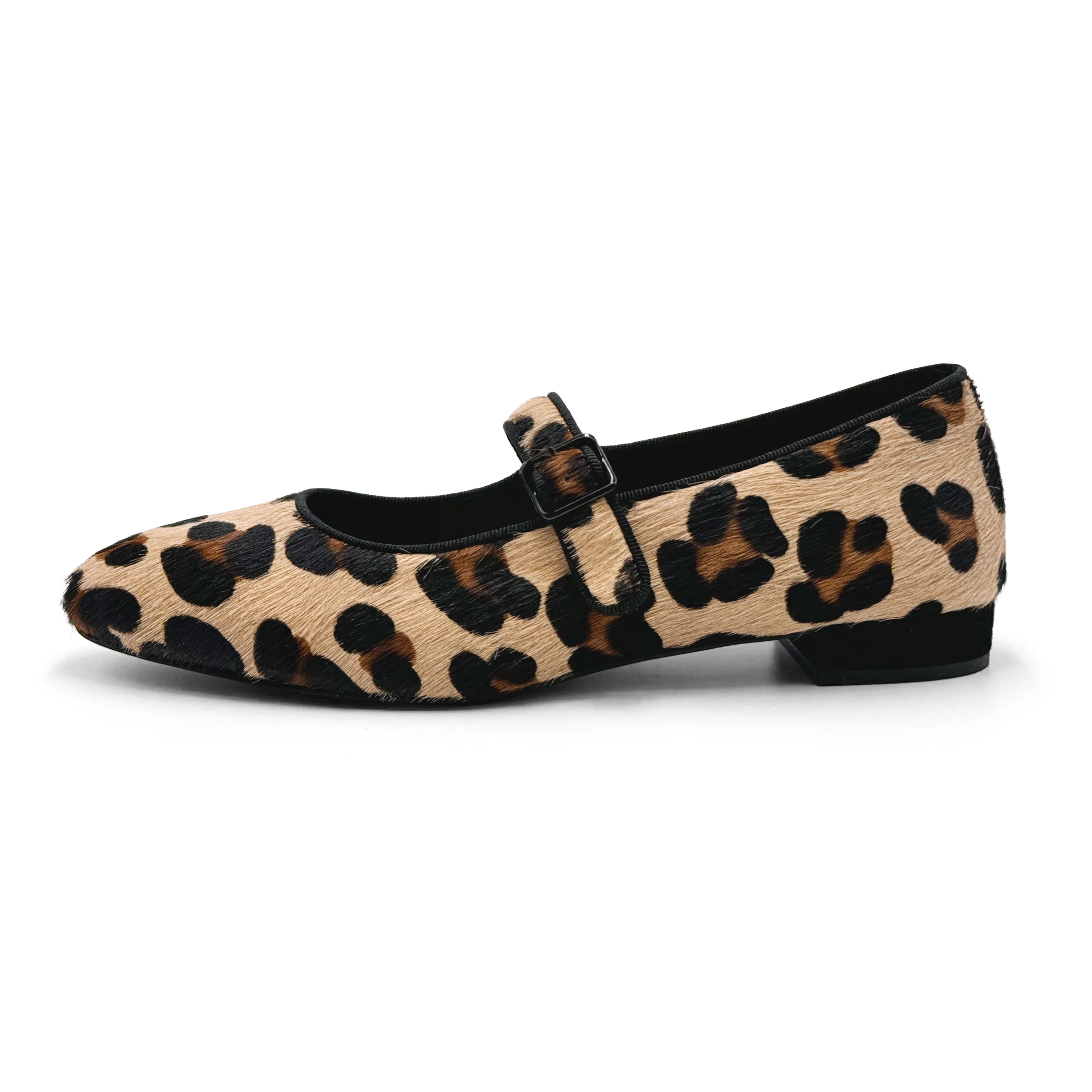 Animalier calf hair Mary Jane flats with strap - Image 2
