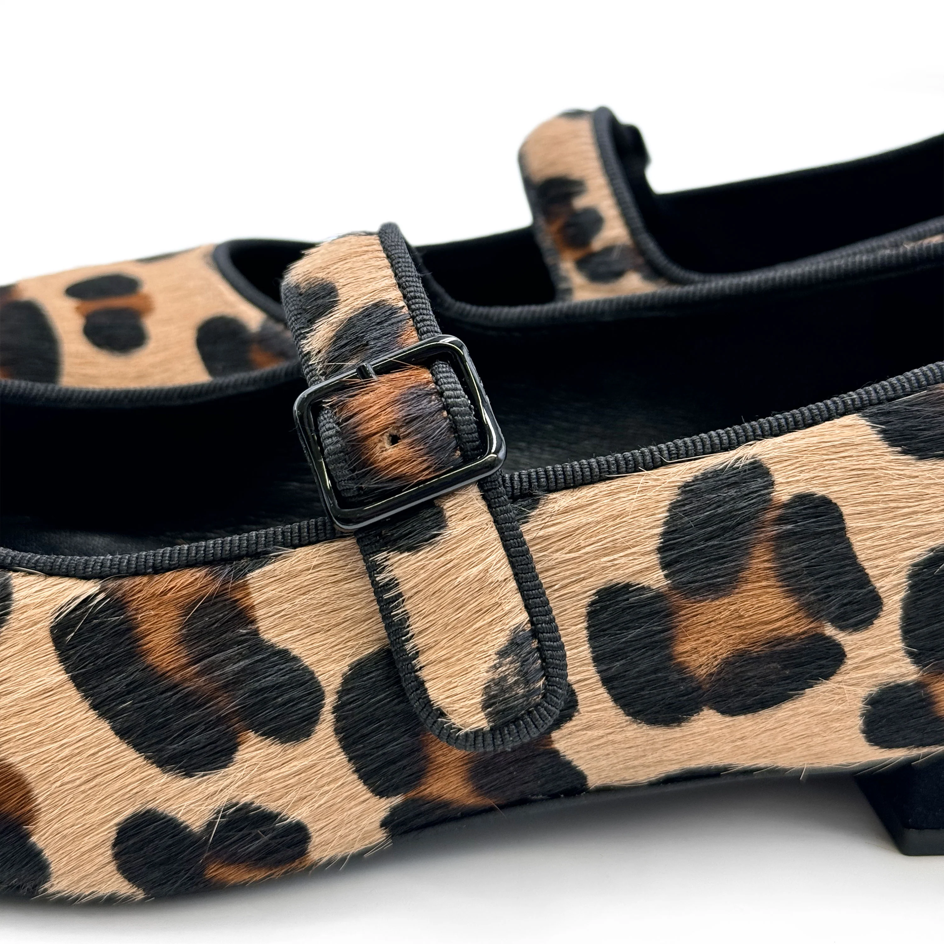 Animalier calf hair Mary Jane flats with strap - Image 3