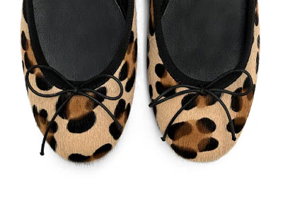 Animalier spotted calf hair ballet flats - Image 5