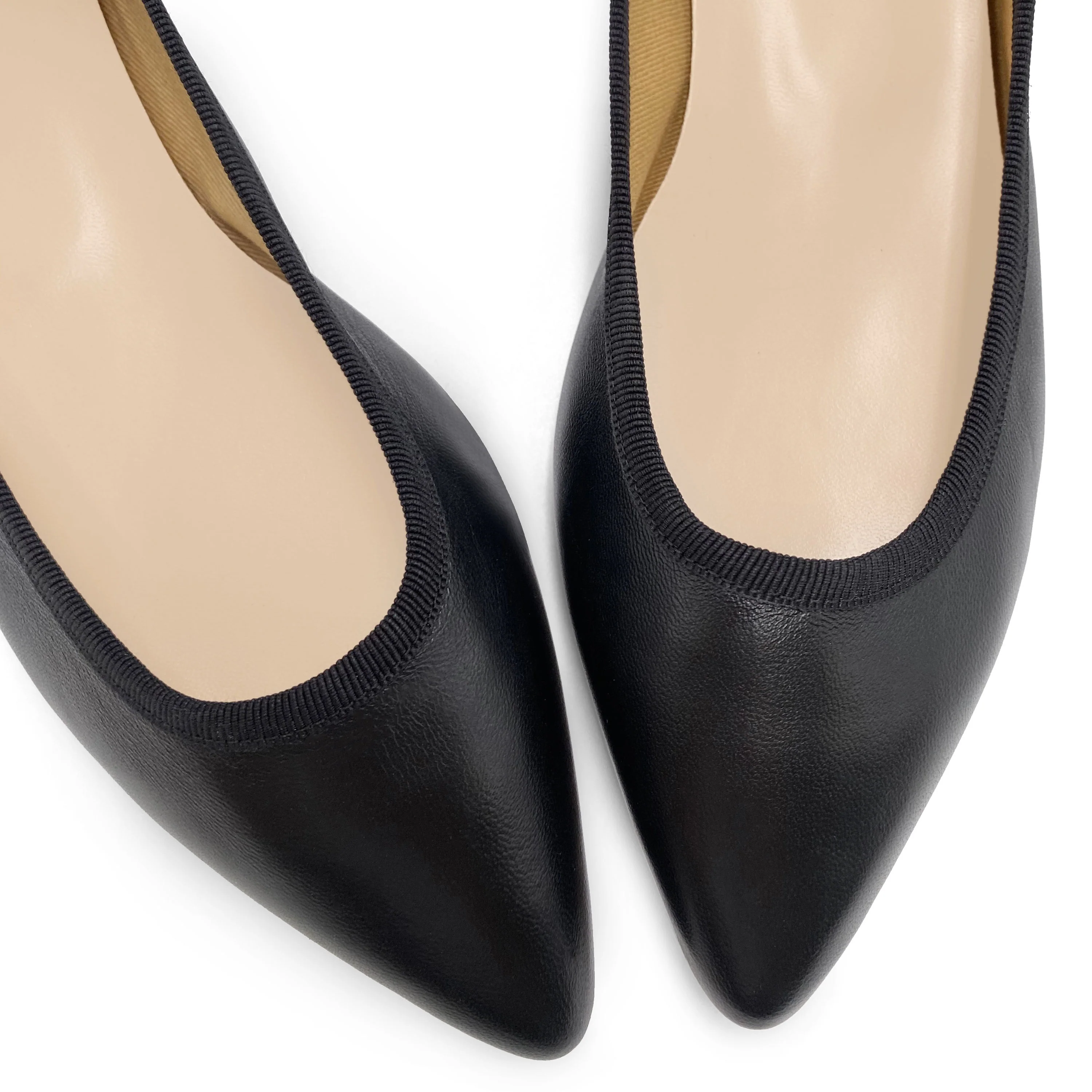 Pointed toe black leather ballet flats - Image 5
