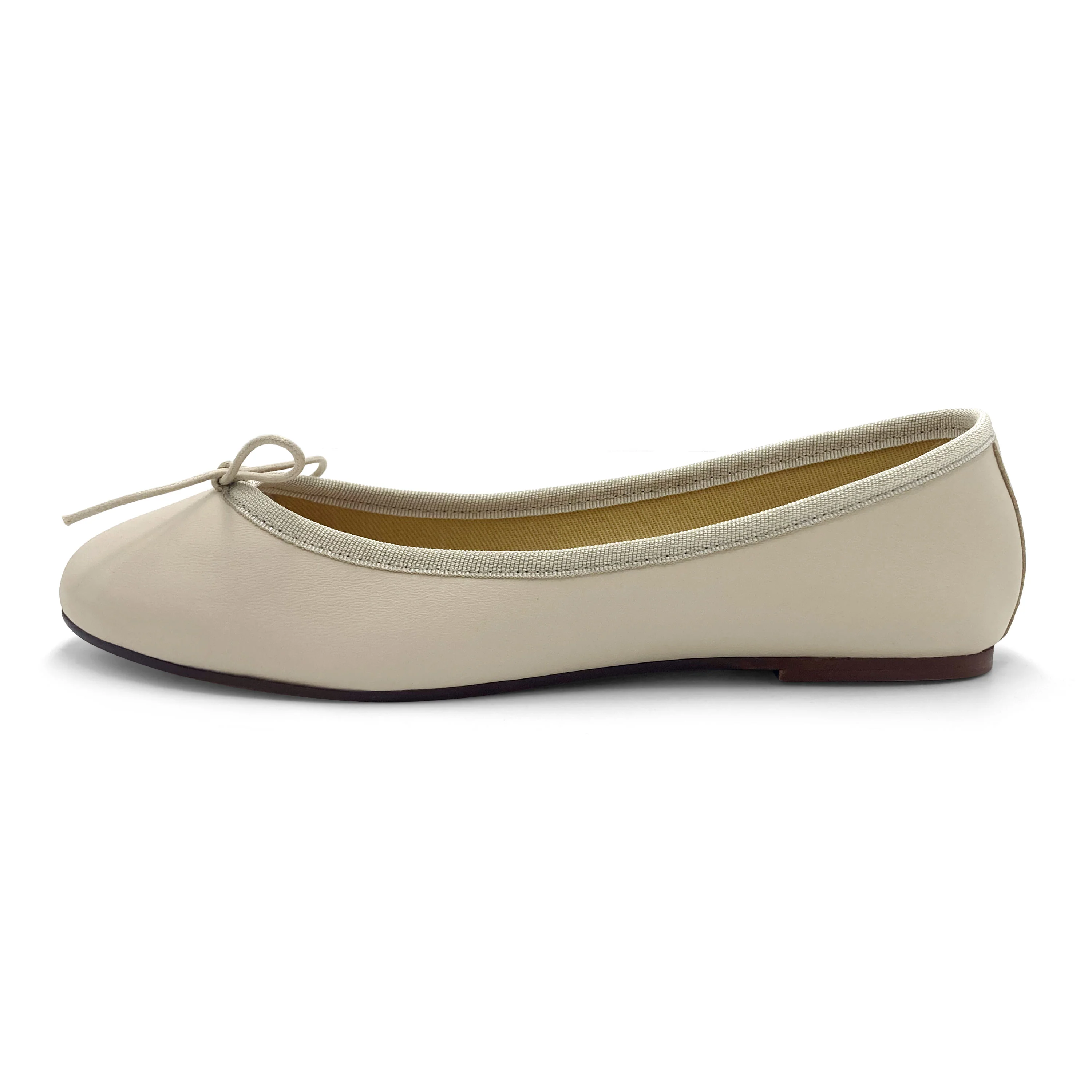 Beige leather ballet flats - Image 4