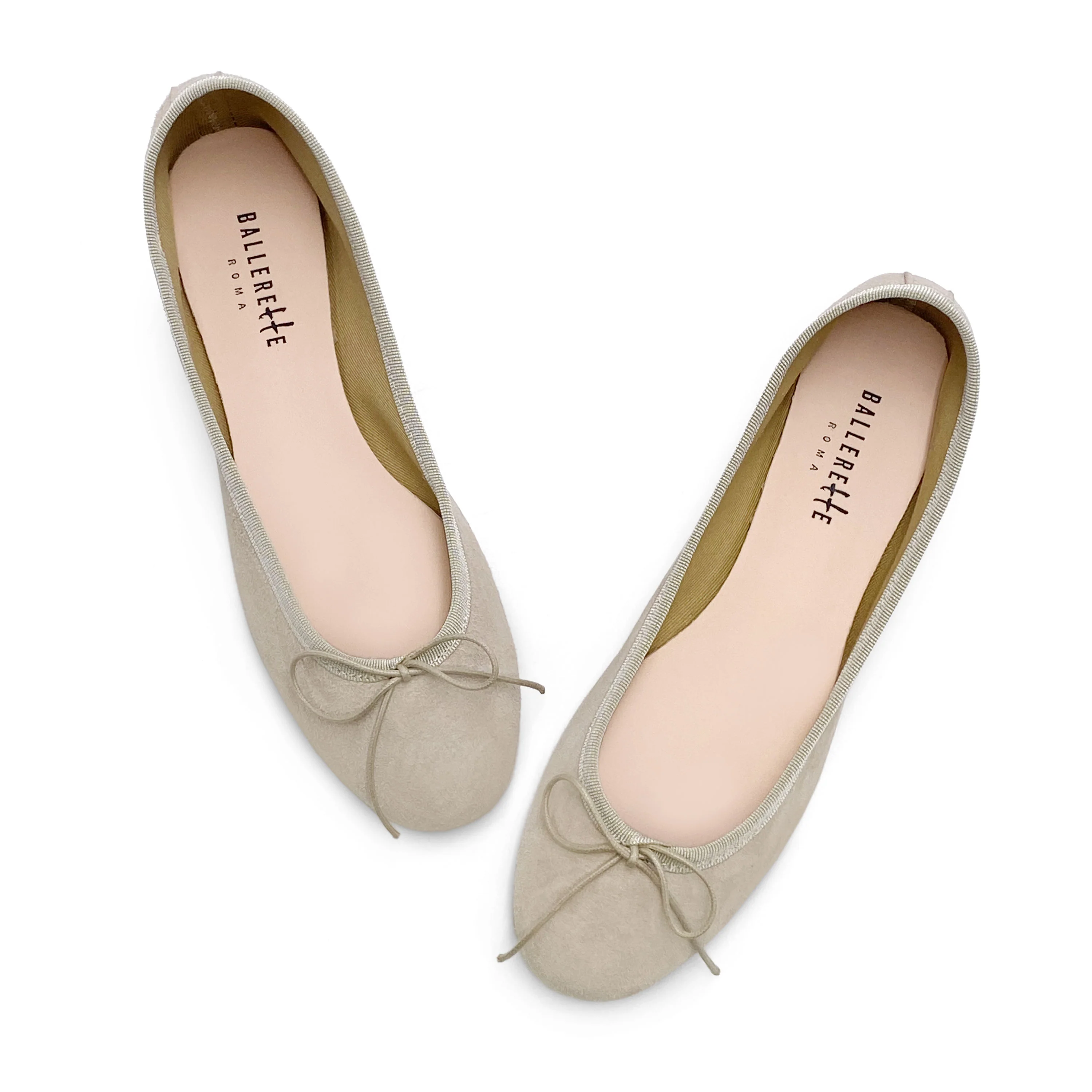 Beige suede ballet flats - Image 2