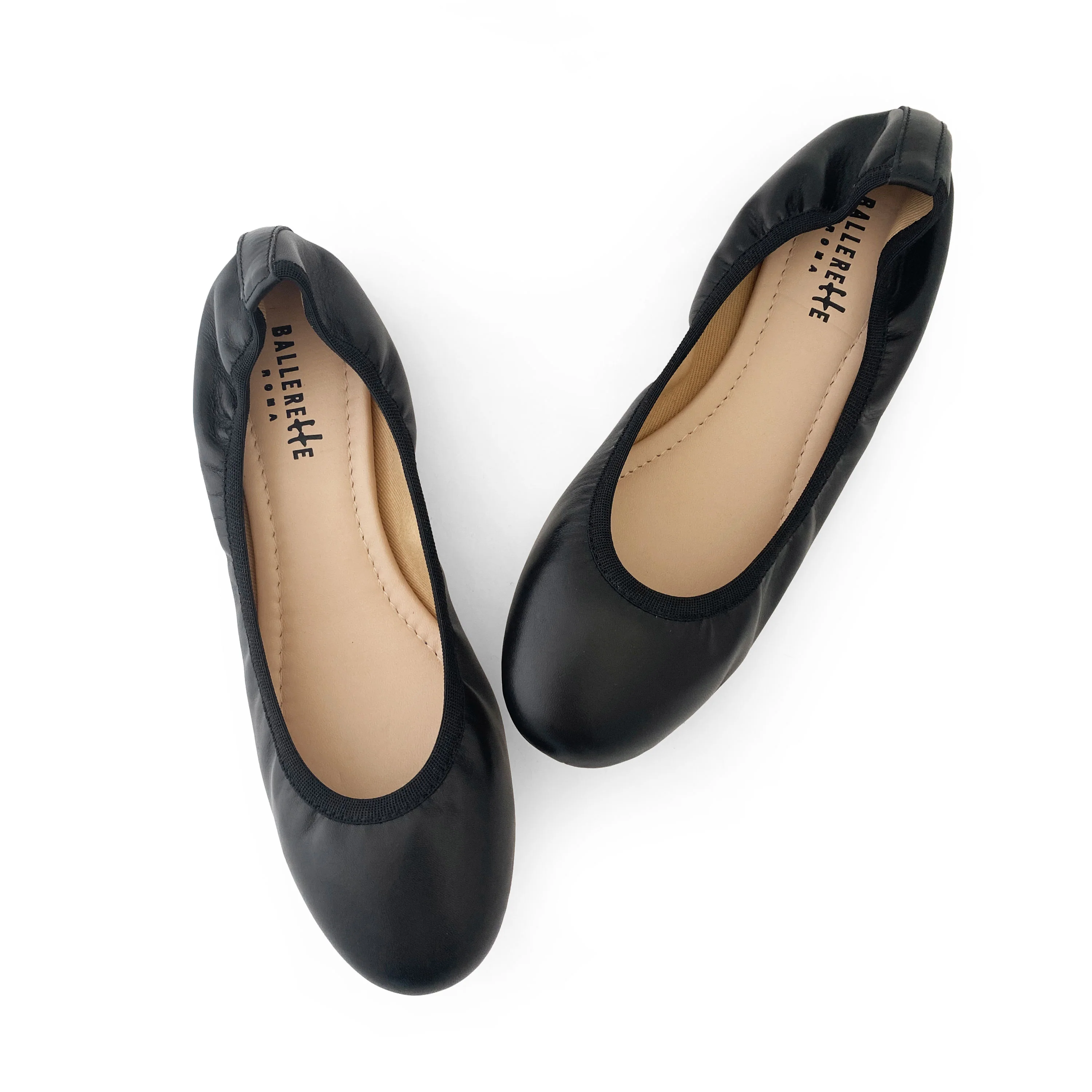 Black ballet flats with elastic - Image 2