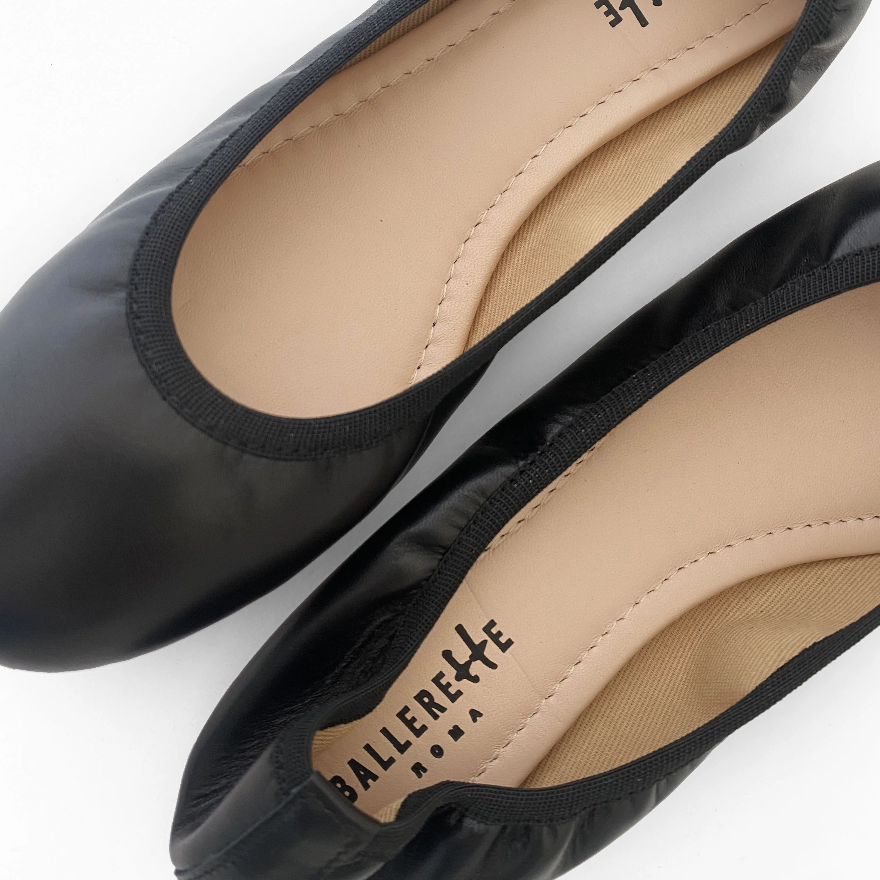 Black ballet flats with elastic - Image 4