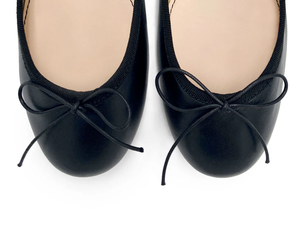 Black leather ballet flats - Image 5