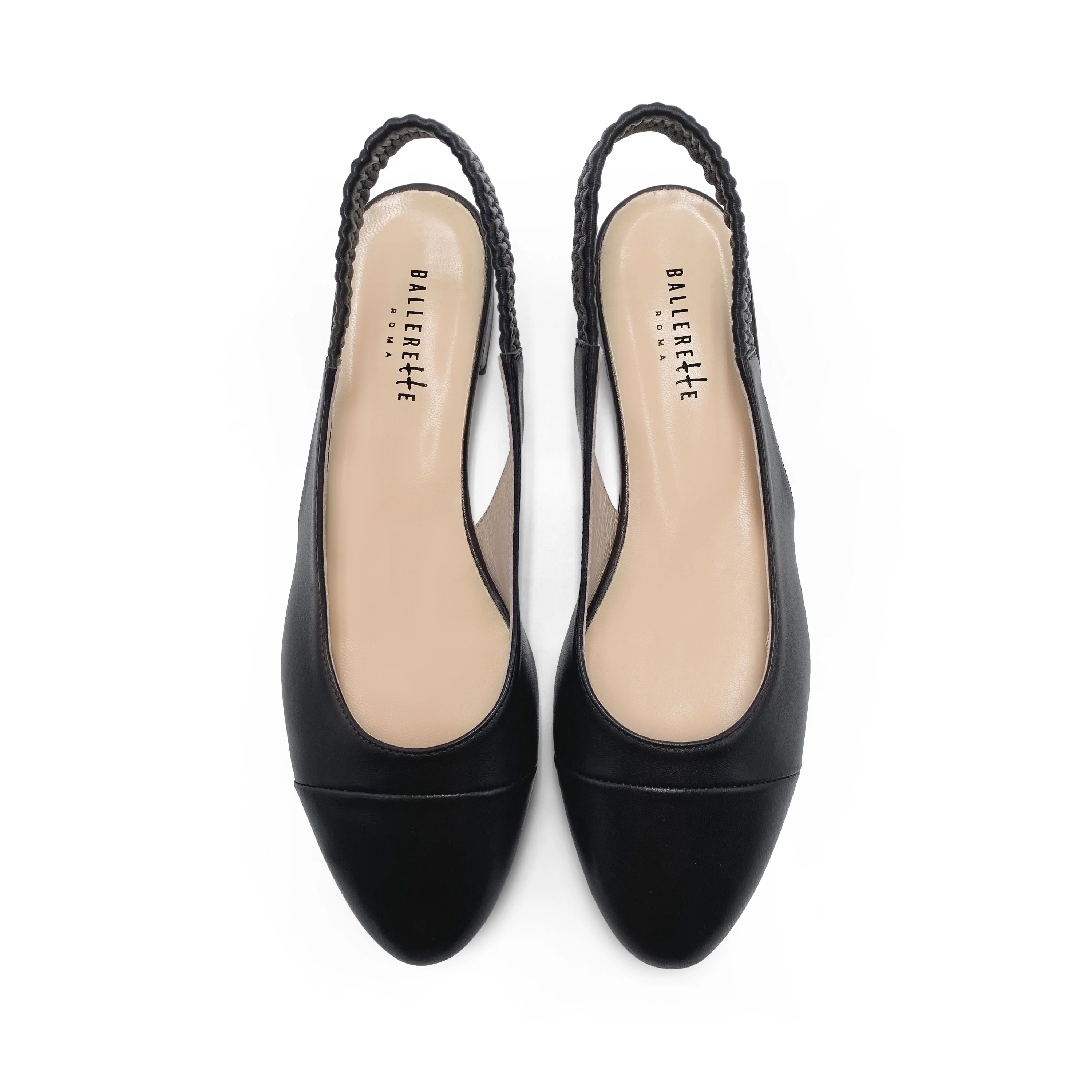 Black leather slingback ballet flats - Image 4
