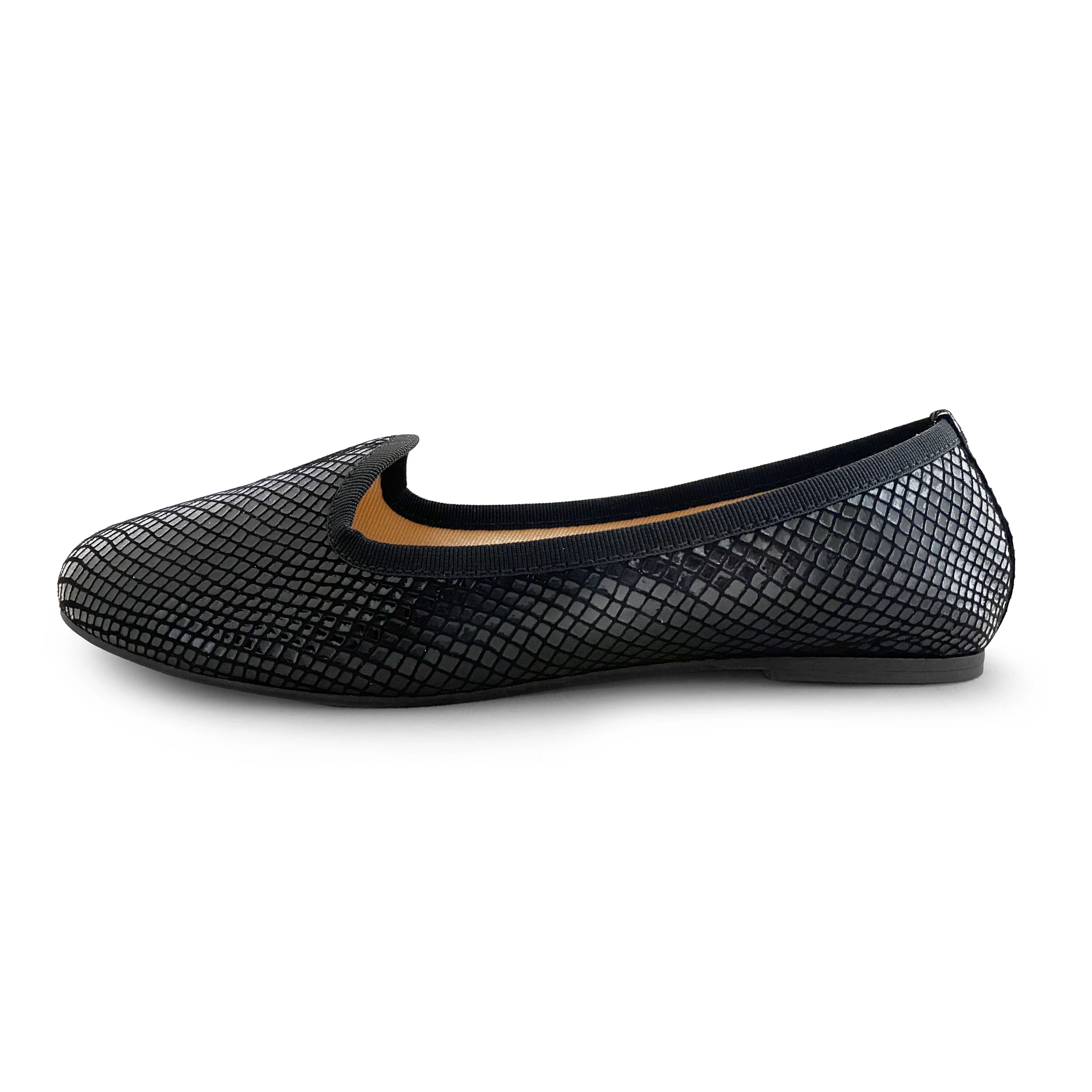Black metallic suede woman loafers - Image 4
