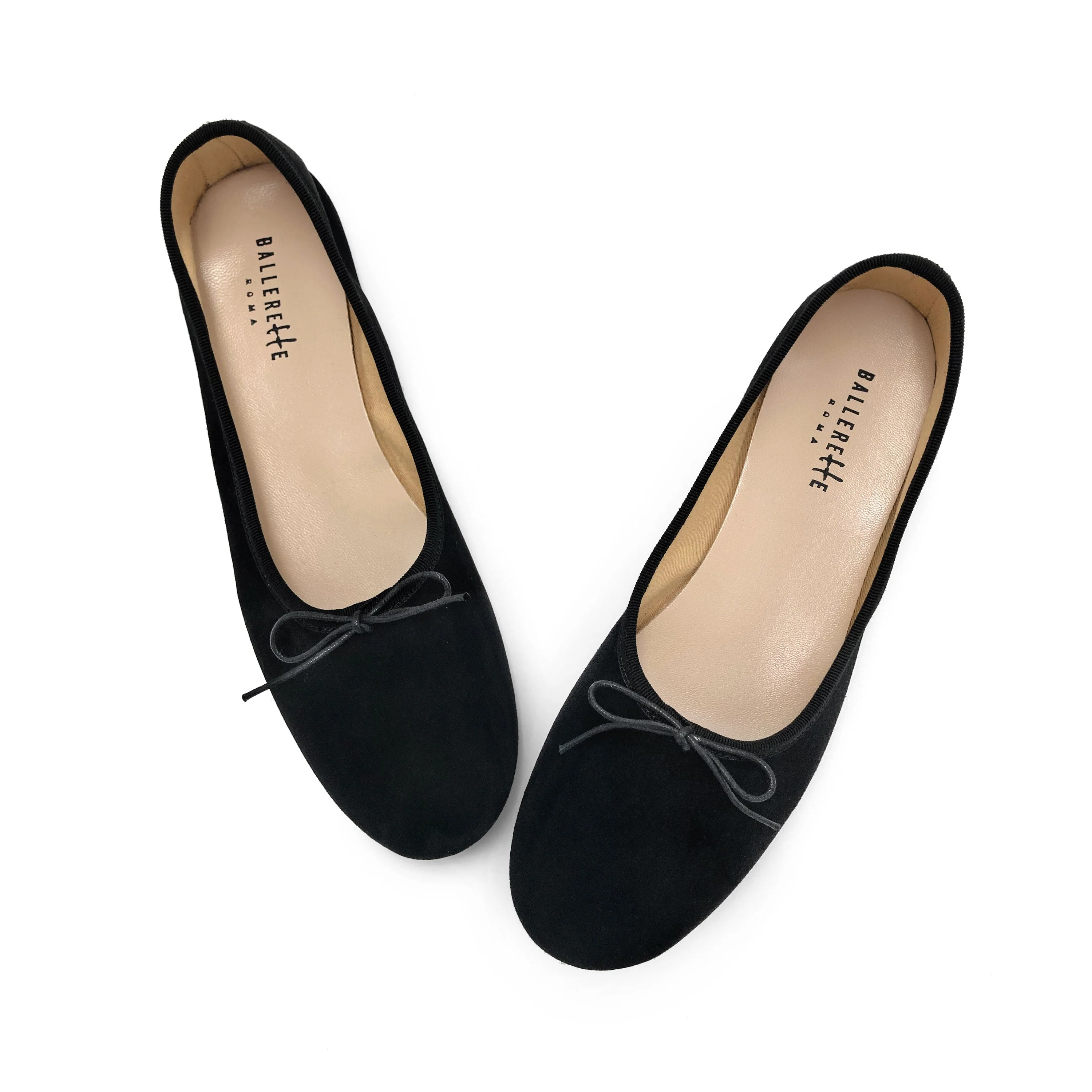 Black suede "glove shoes" ballet flats - Image 2
