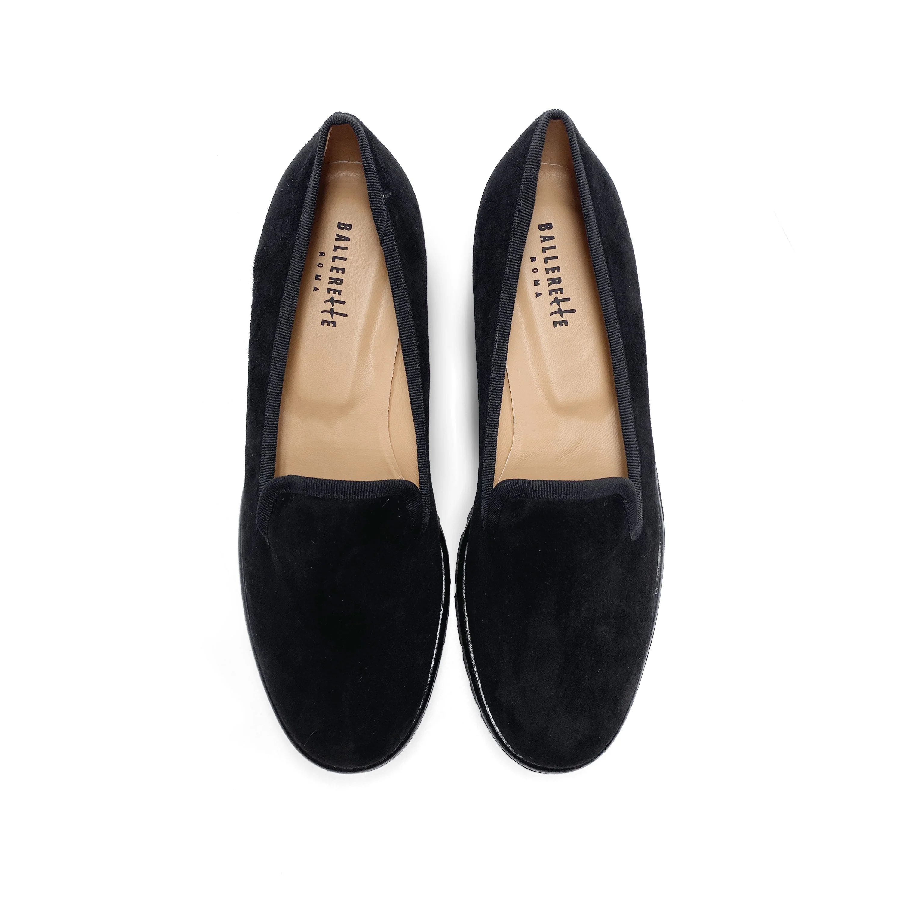Black suede platform women moccasins - Image 2