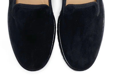 Black suede platform women moccasins - Image 6