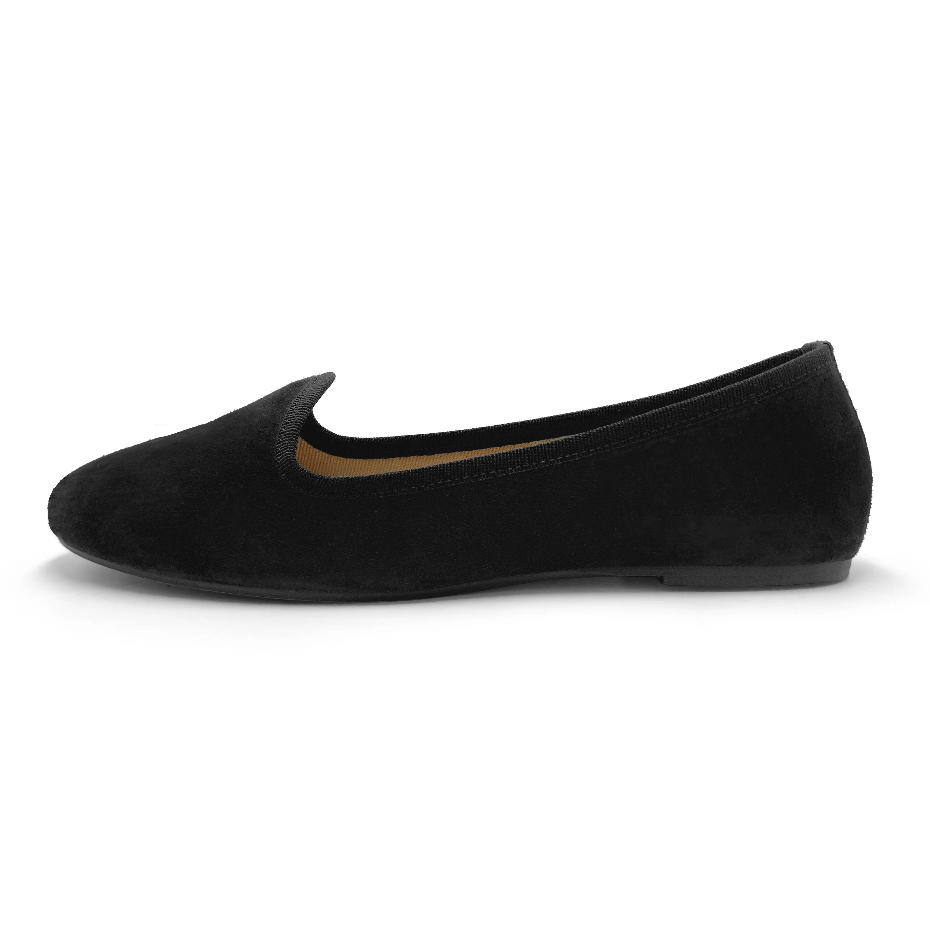 Black suede women's loafers - Image 4