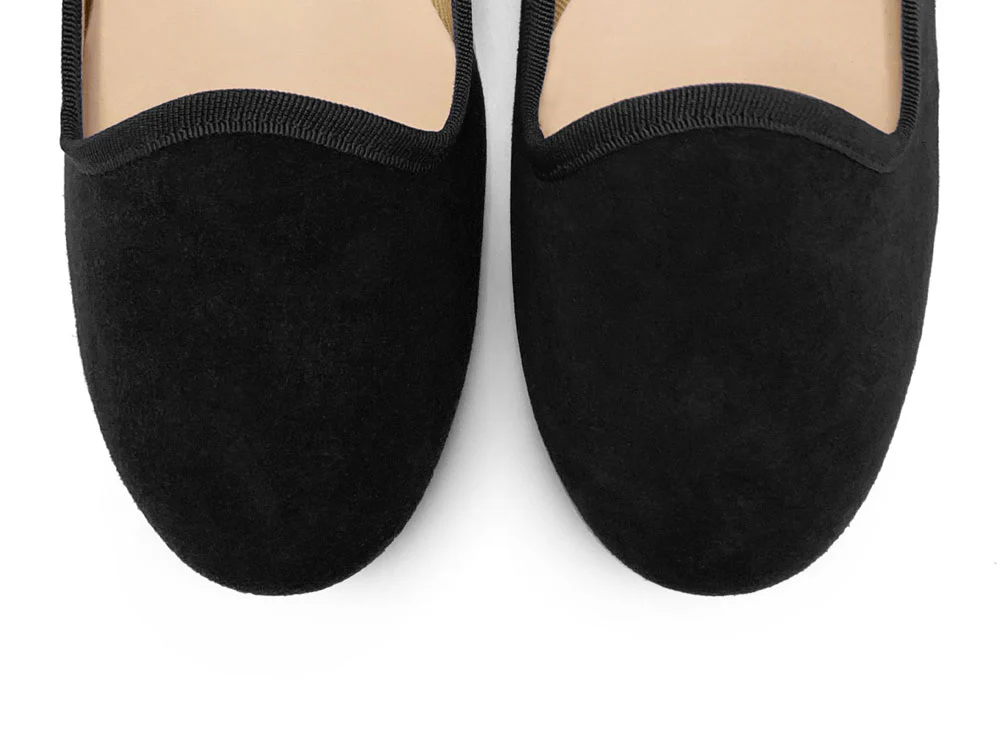 Black suede women's loafers - Image 5