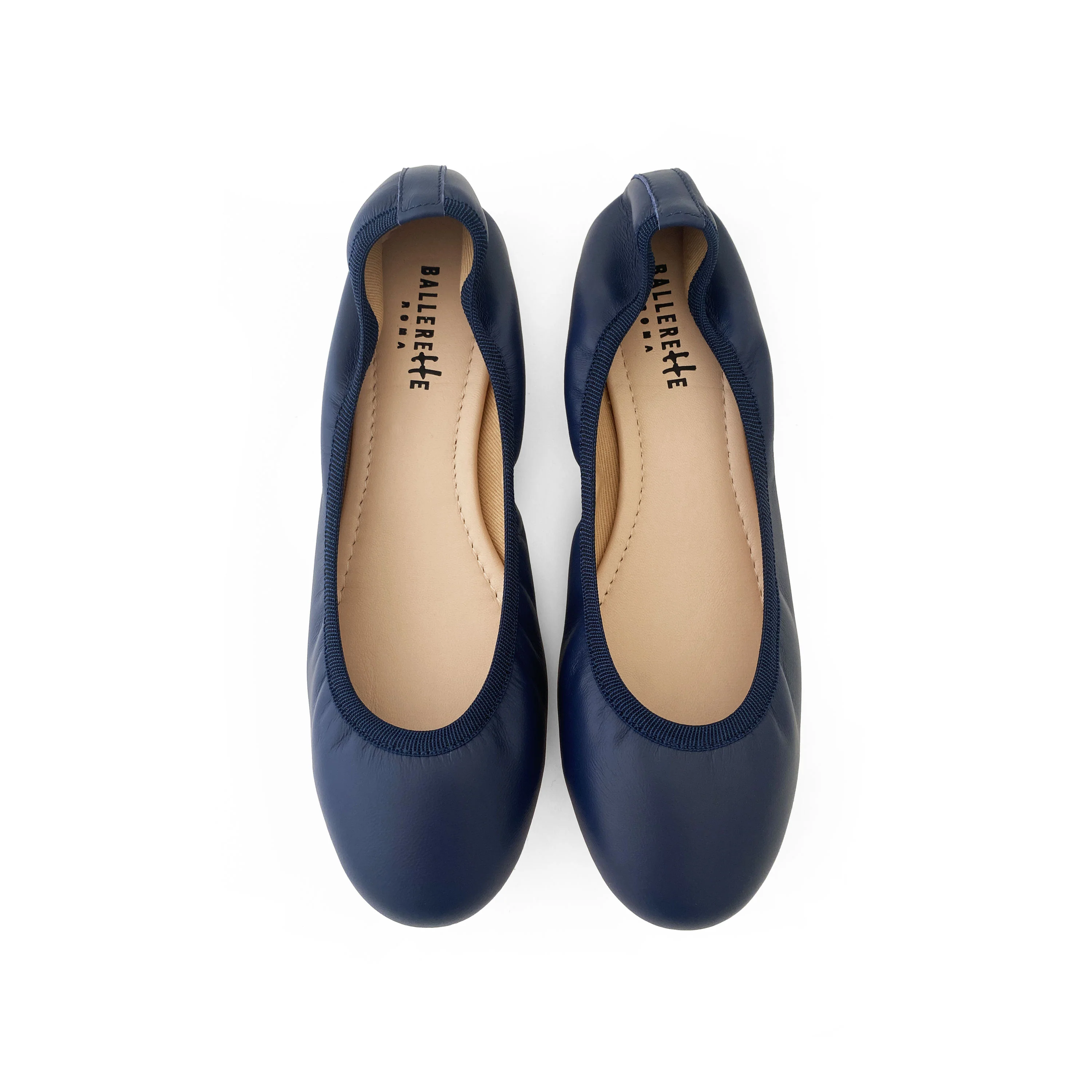 Blue ballet flats with elastic - Image 2