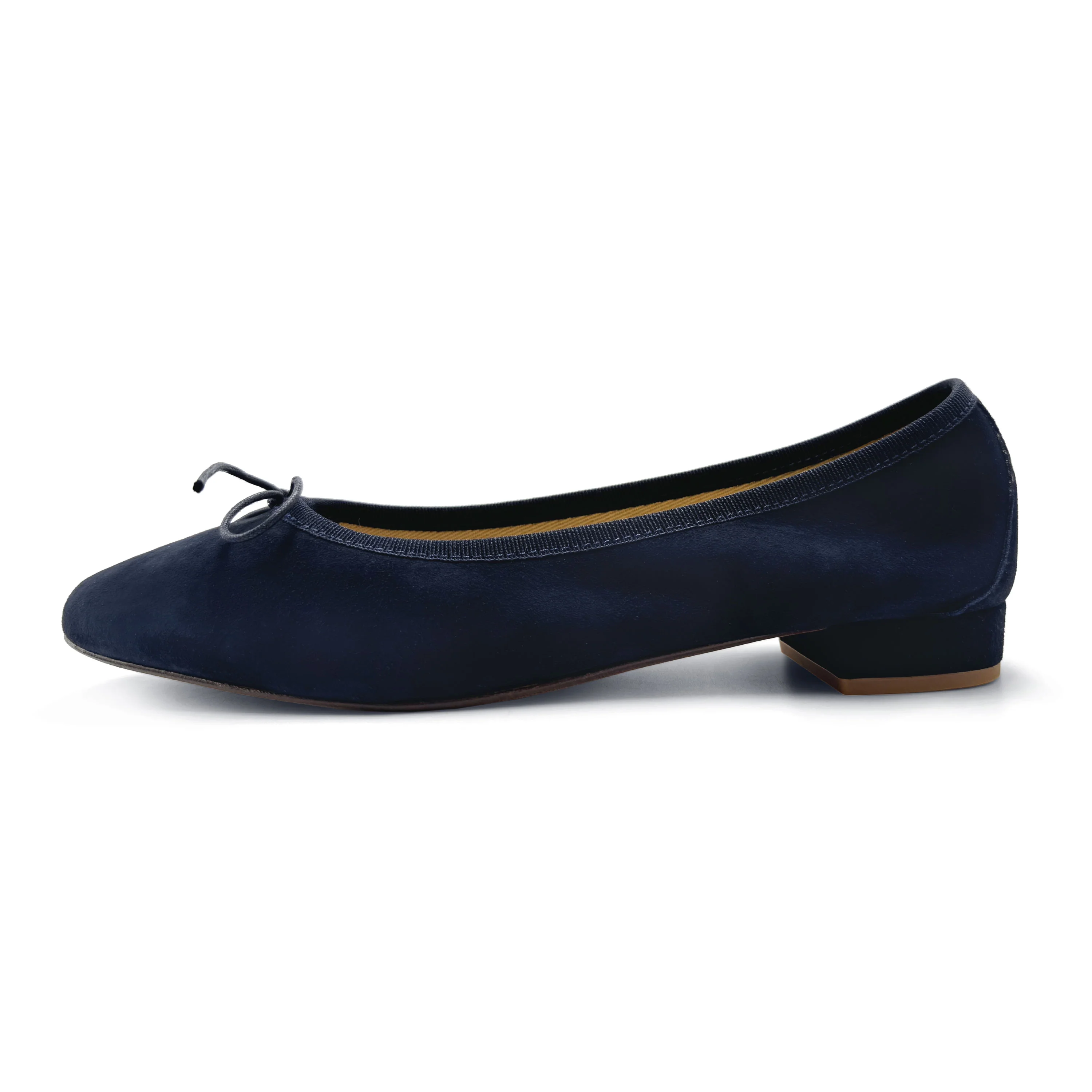 Blue suede medium heel ballet flats - Image 4