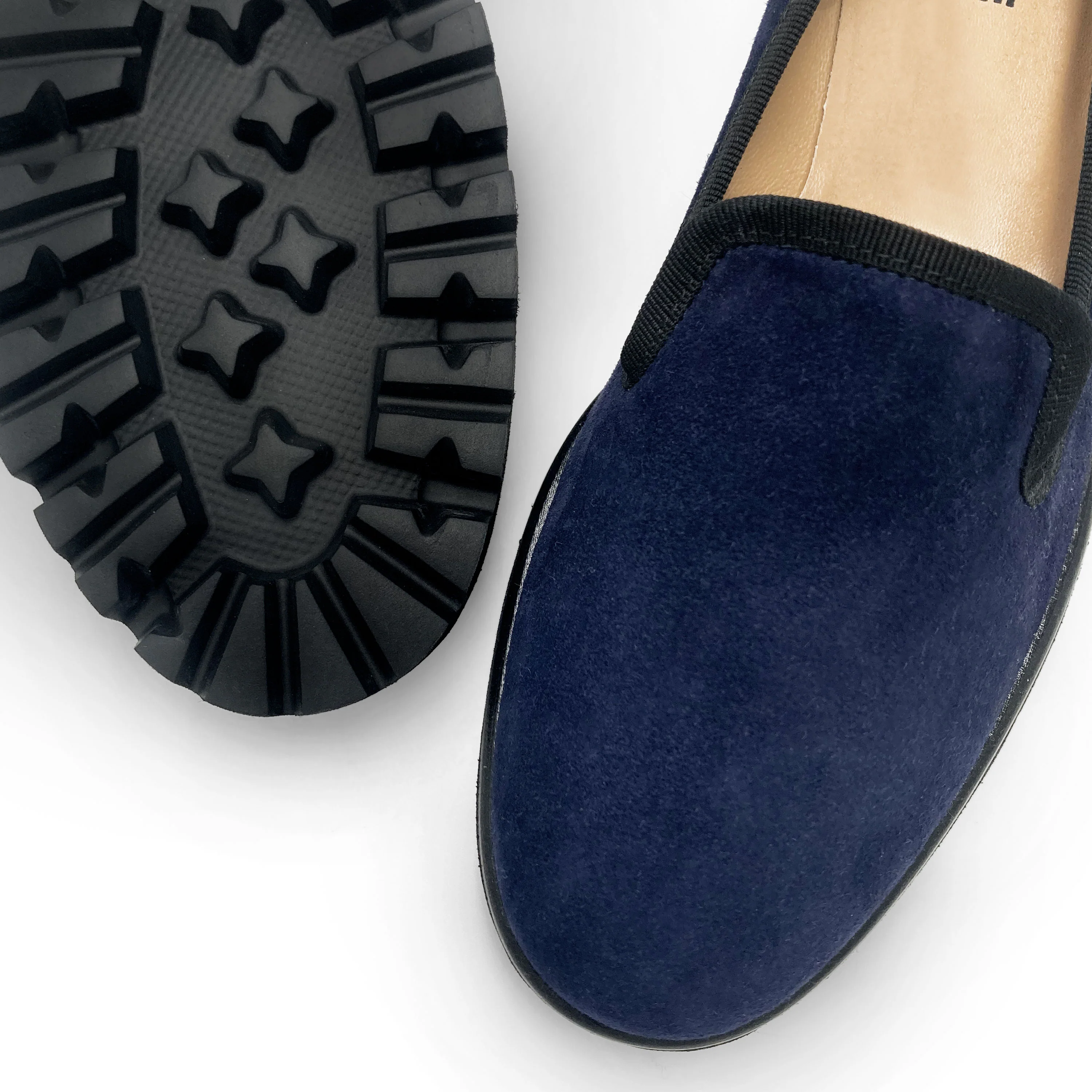 Blue suede platform women moccasins - Image 3