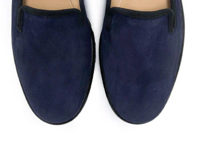 Blue suede platform women moccasins - Image 6