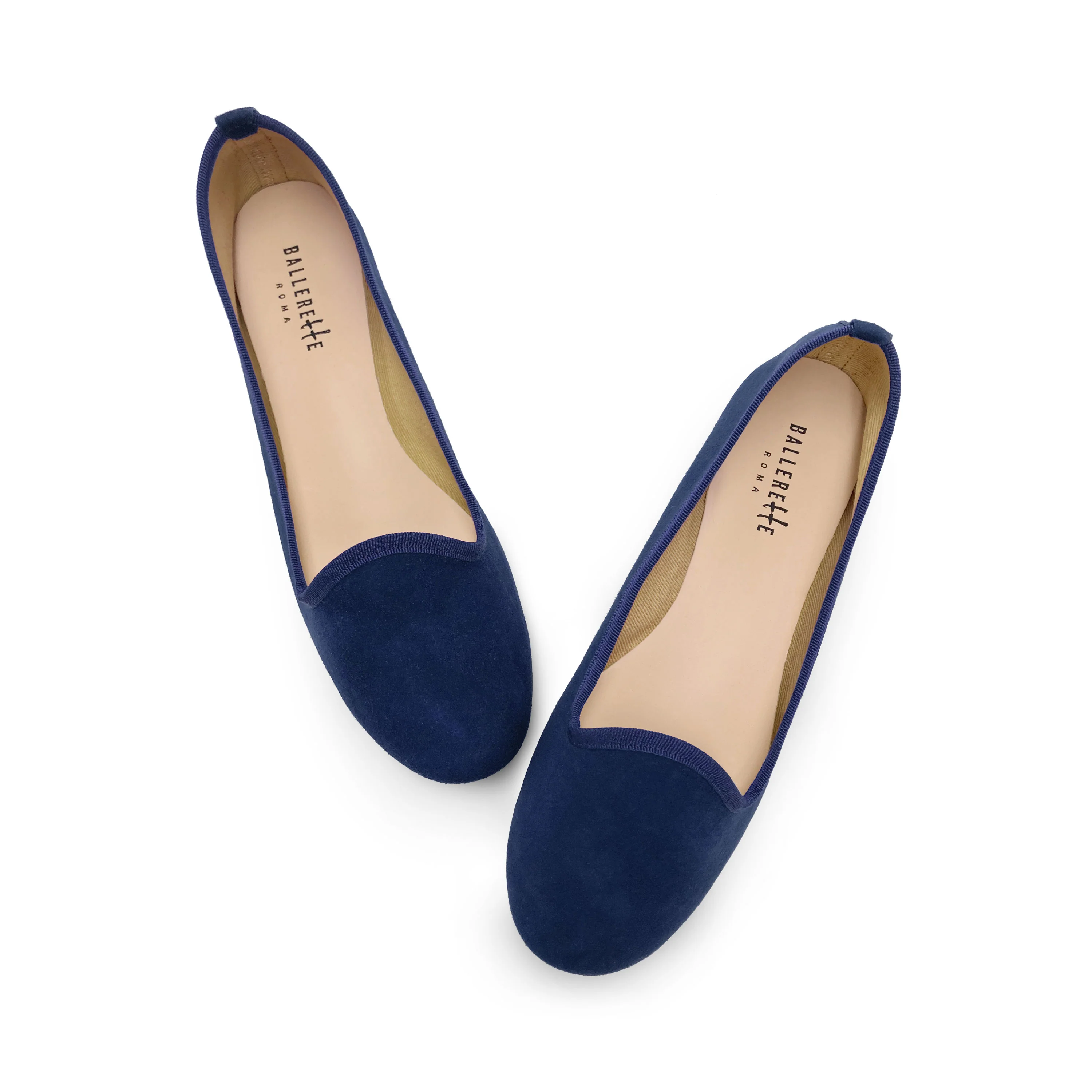 Blue suede women's loafers - Image 2