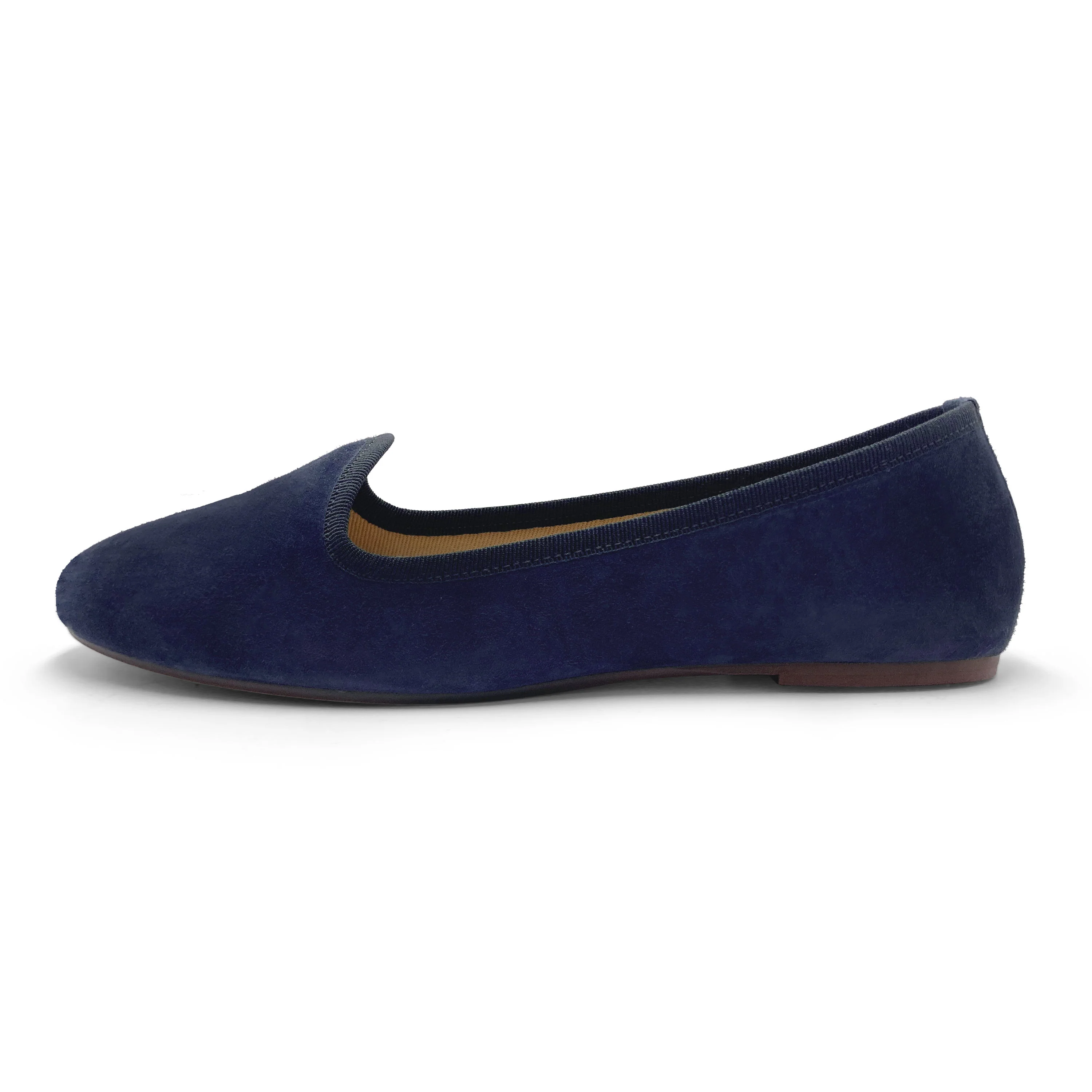 Blue suede women's loafers - Image 4