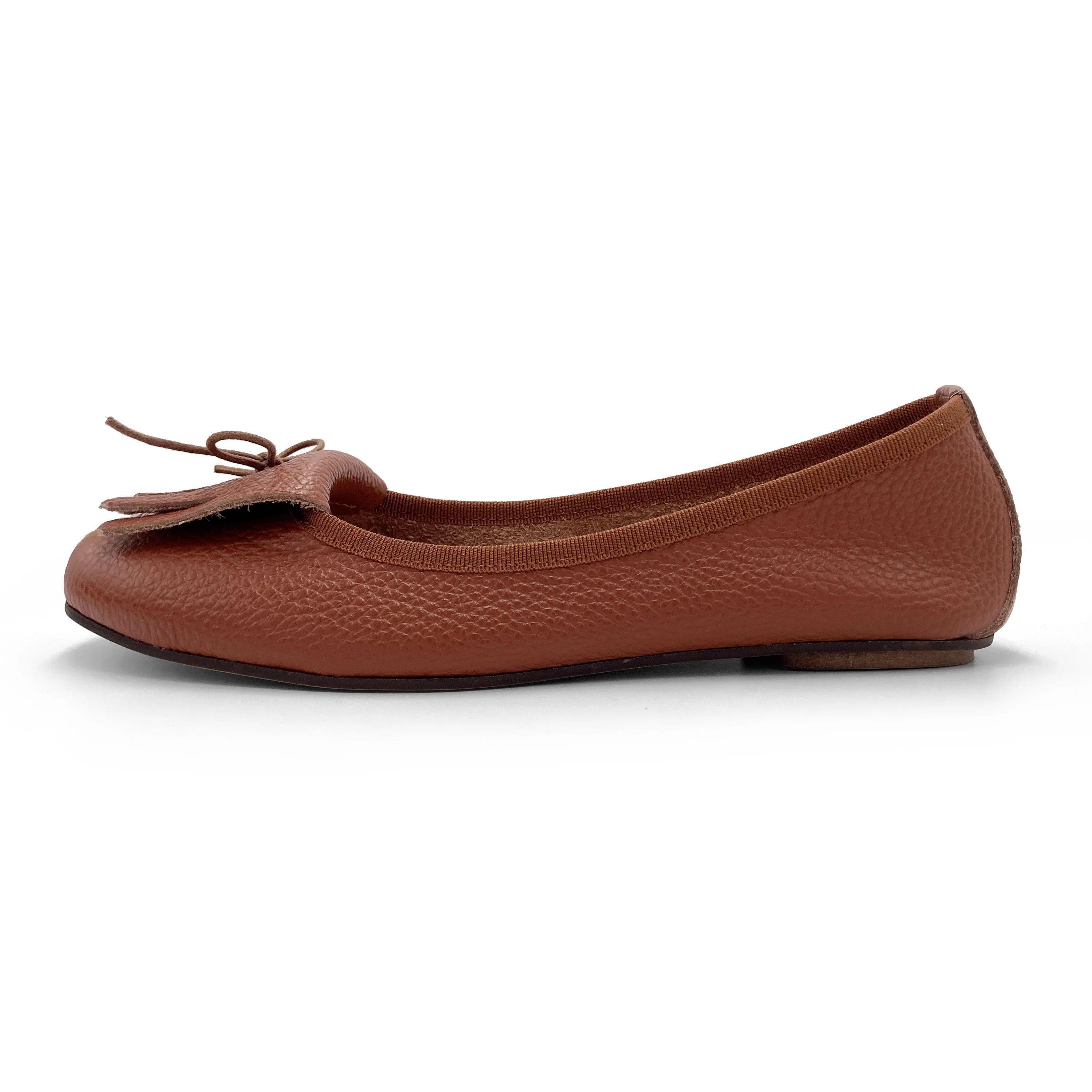 Brick Brown Leather Moccasins with Fringes - Image 4