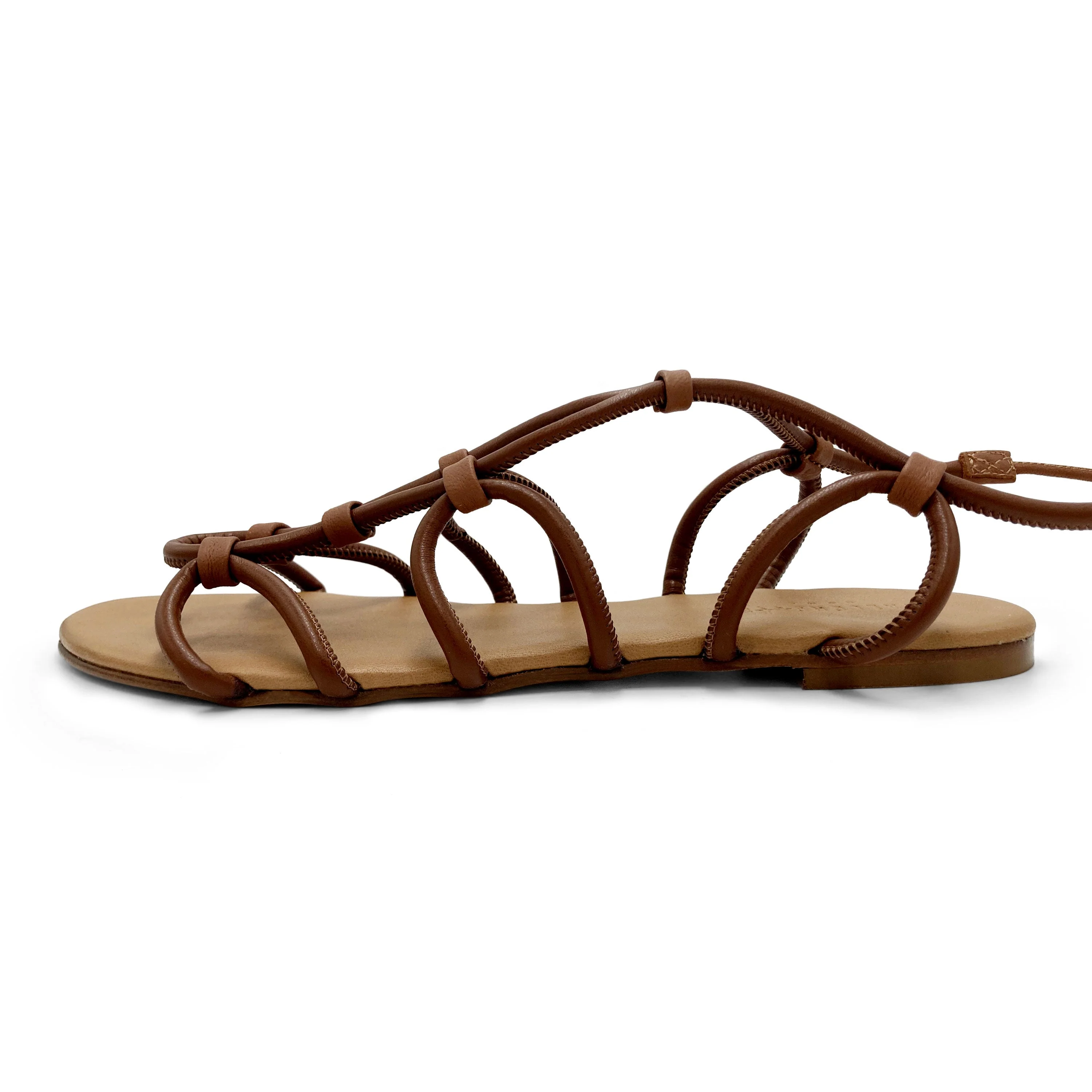 Brown leather lace up Gladiator sandals - Image 4