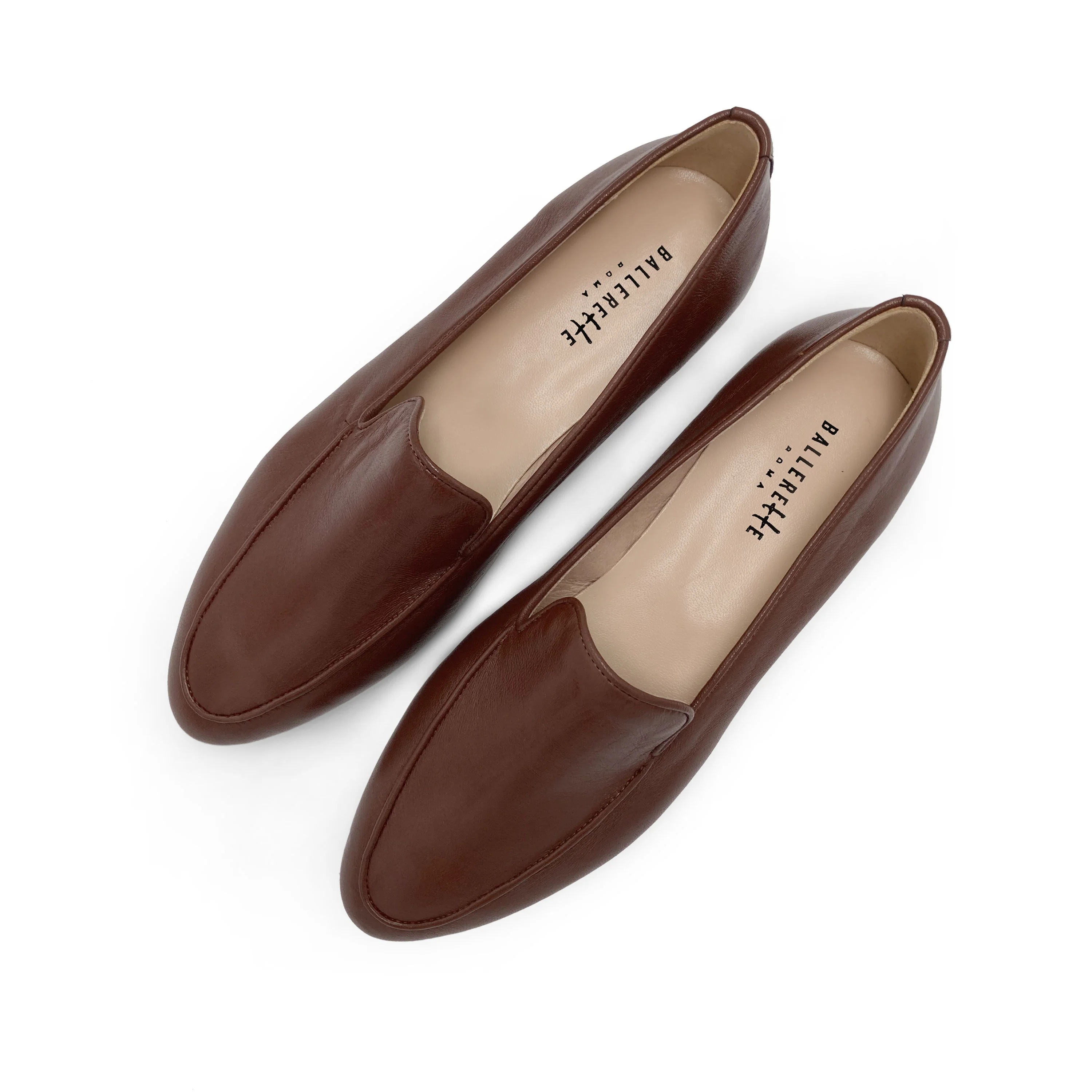 Brown leather women moccasins - Image 4