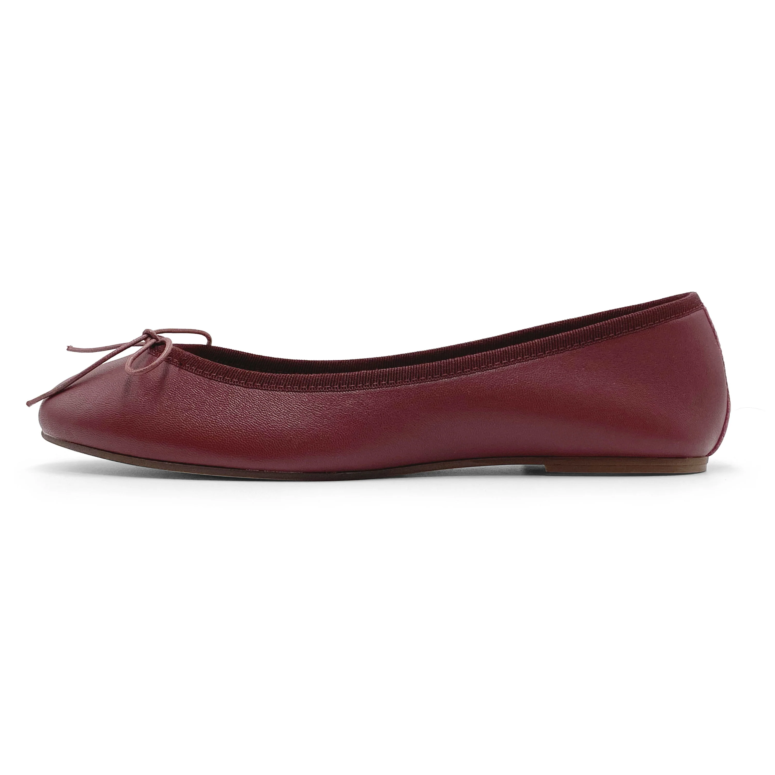 Burgundy leather ballet flats - Image 3