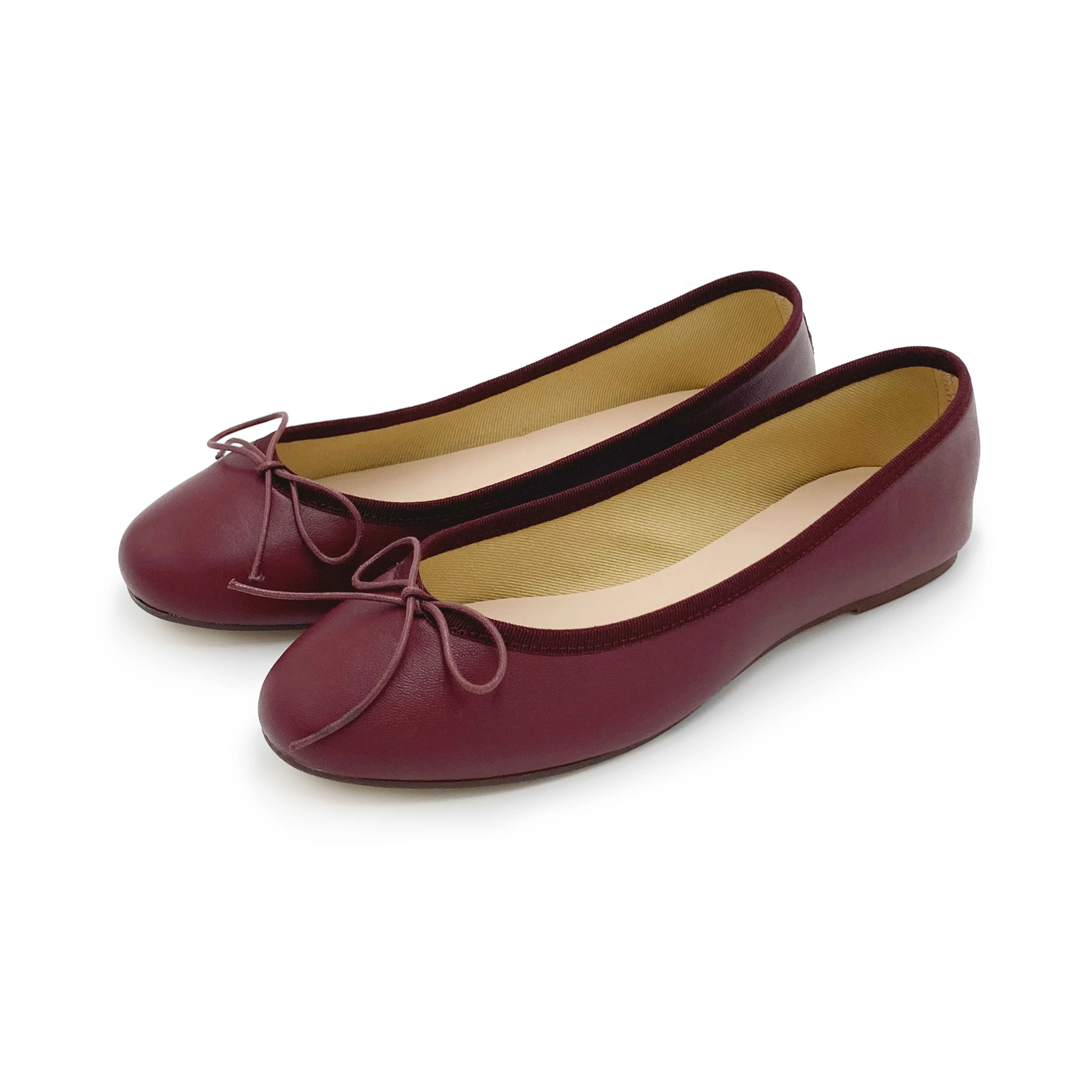Burgundy leather ballet flats - Image 5