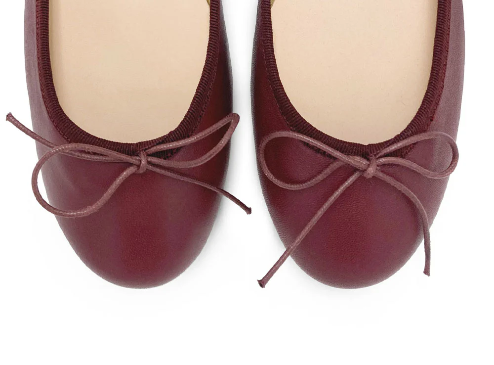 Burgundy leather ballet flats - Image 6