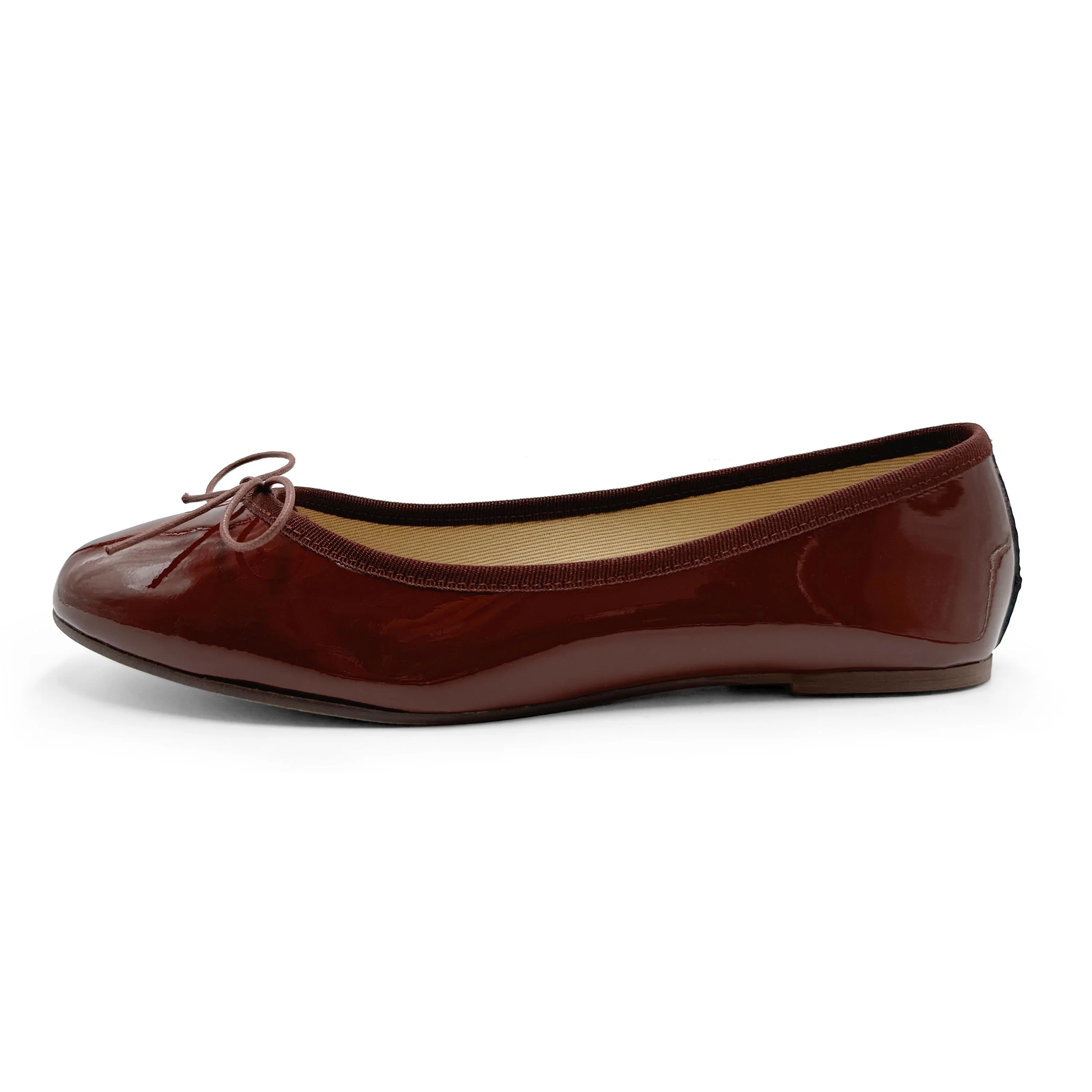 Burgundy patent leather ballet flats - Image 4
