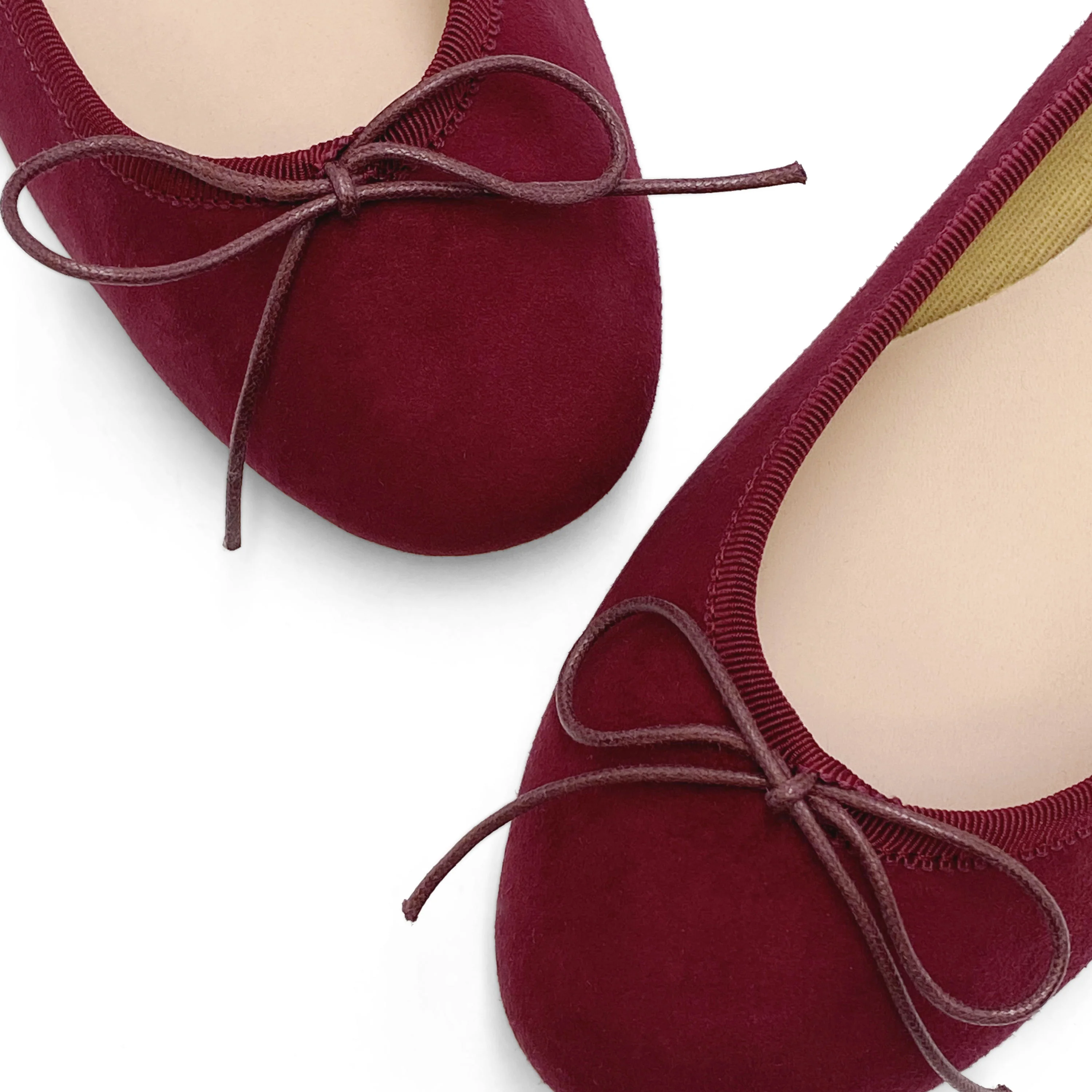Burgundy suede ballet flats - Image 3
