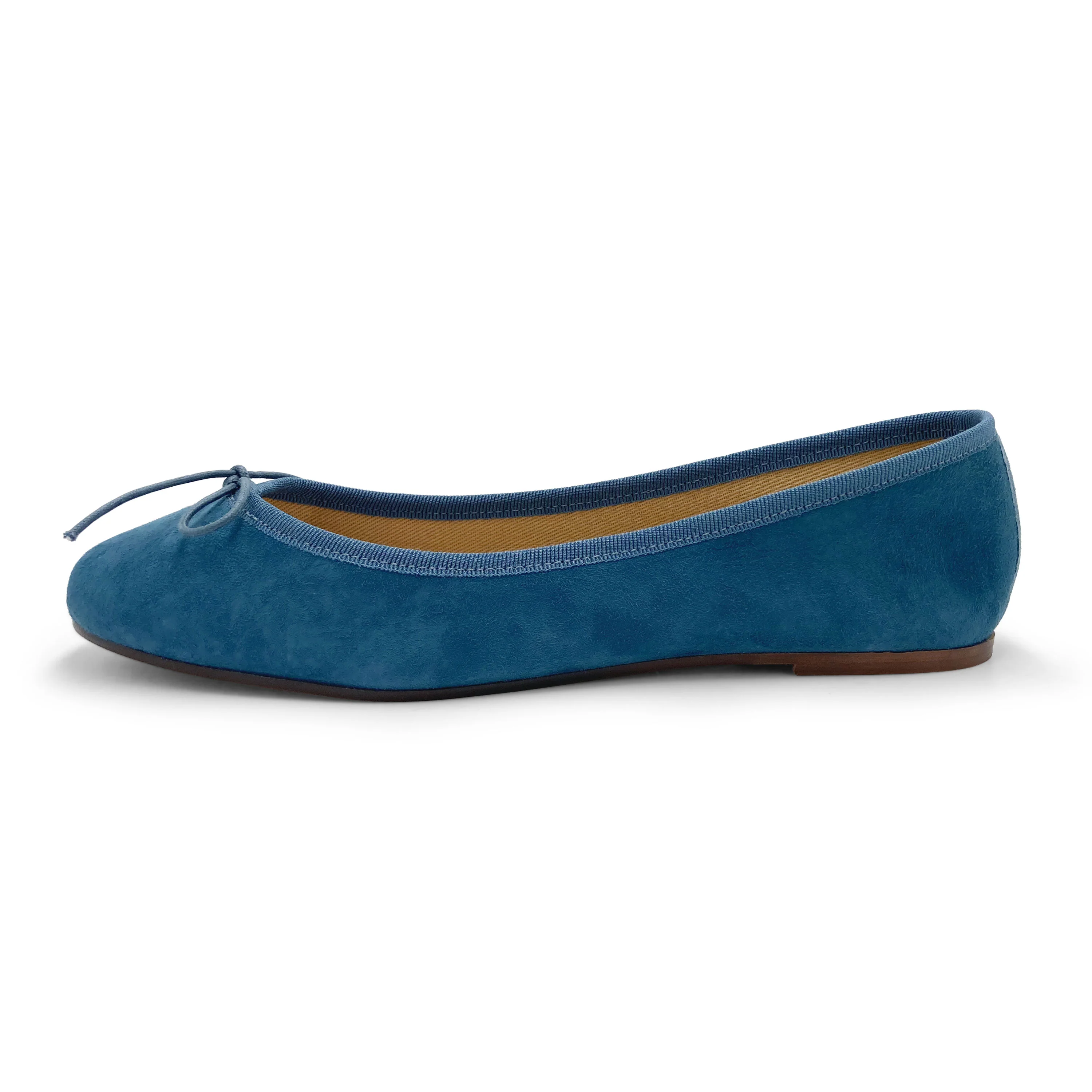 Cerulean blue suede ballet flats - Image 3
