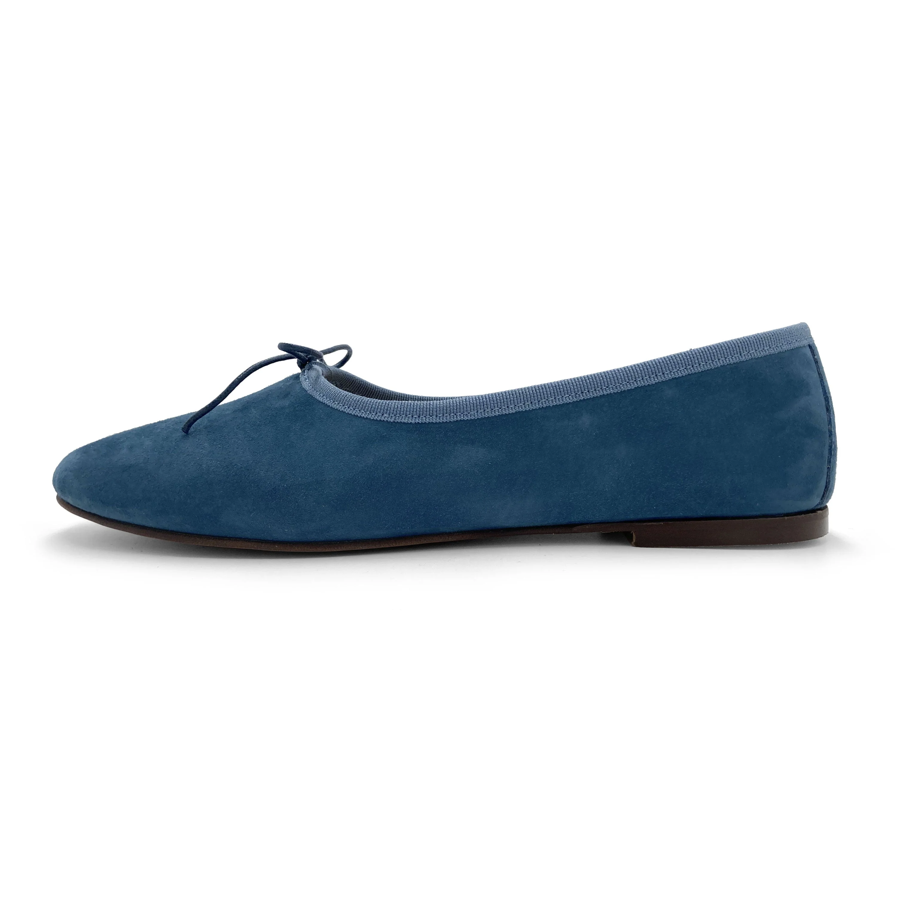 Cerulean blue suede "glove shoes" ballet flats - Image 4