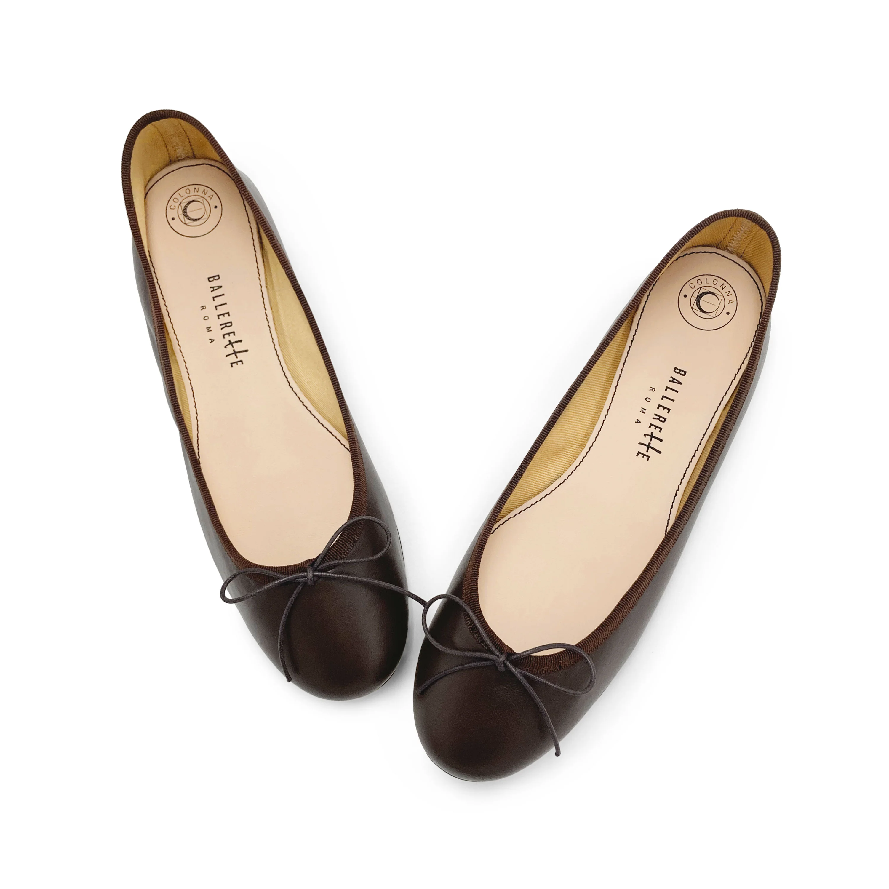 Dark-brown leather ballet flats - Image 2