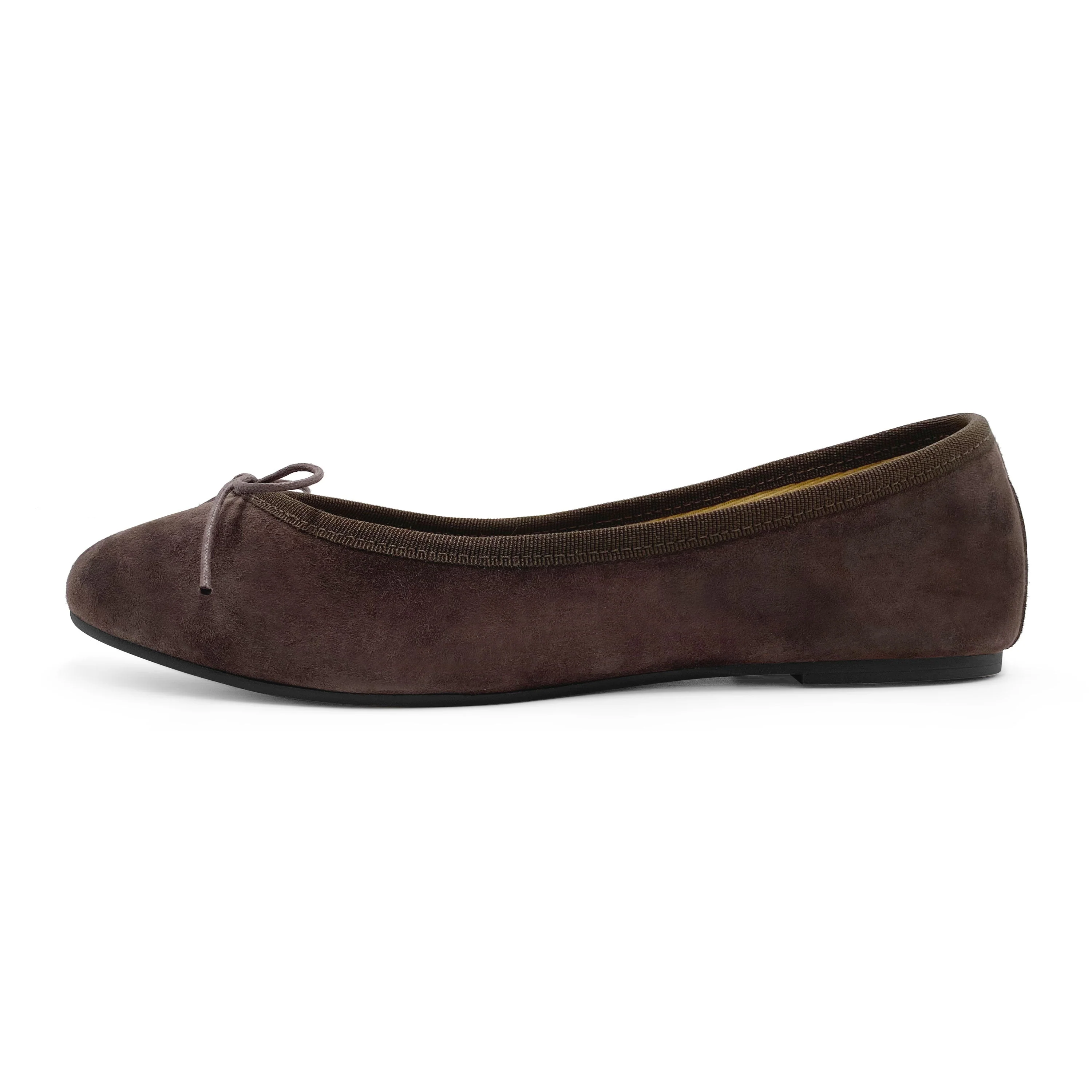 Deep brown suede ballet flats - Image 4