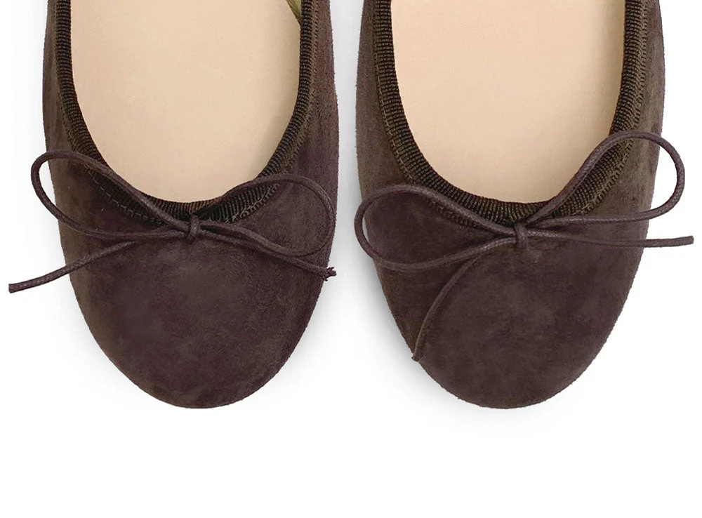 Deep brown suede ballet flats - Image 5