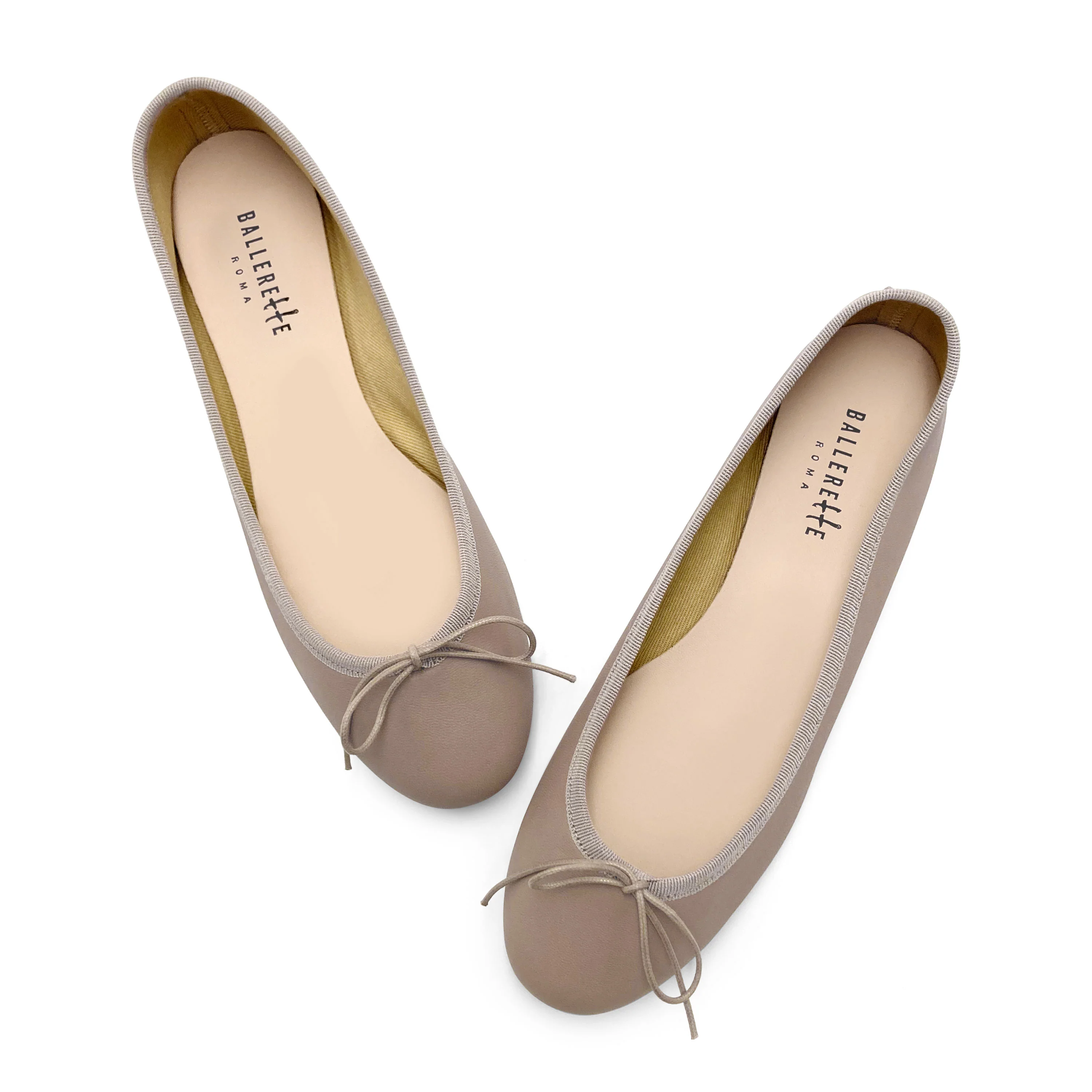 Dove gray leather ballet flats - Image 2