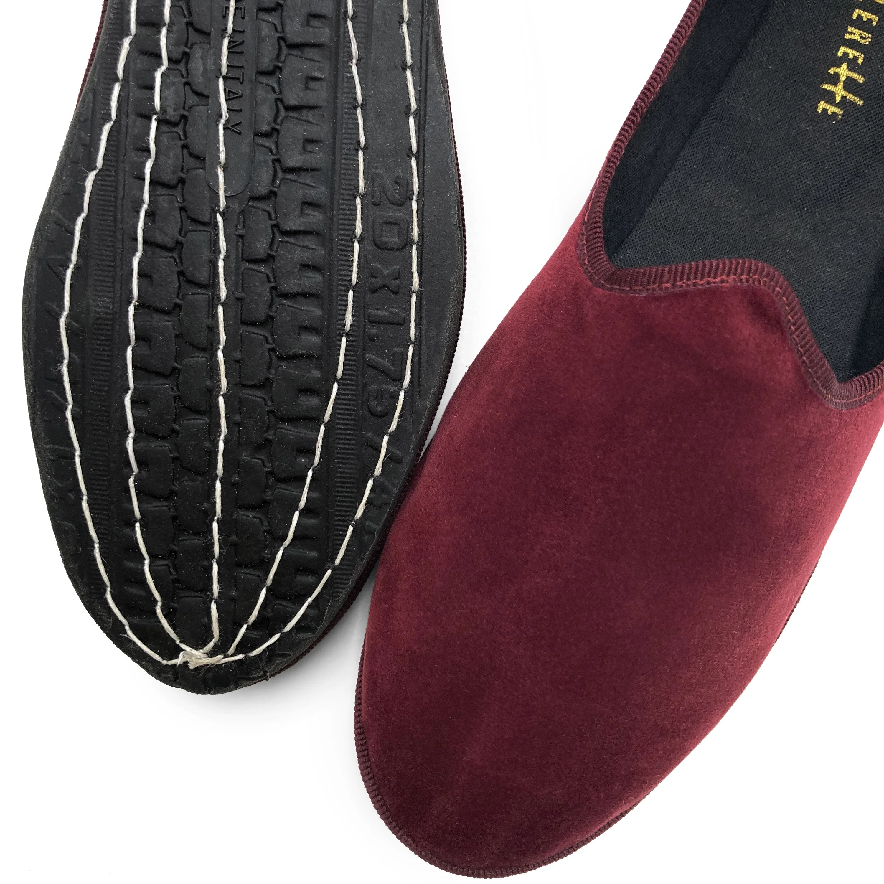 Friulane burgundy velvet slippers - Image 3