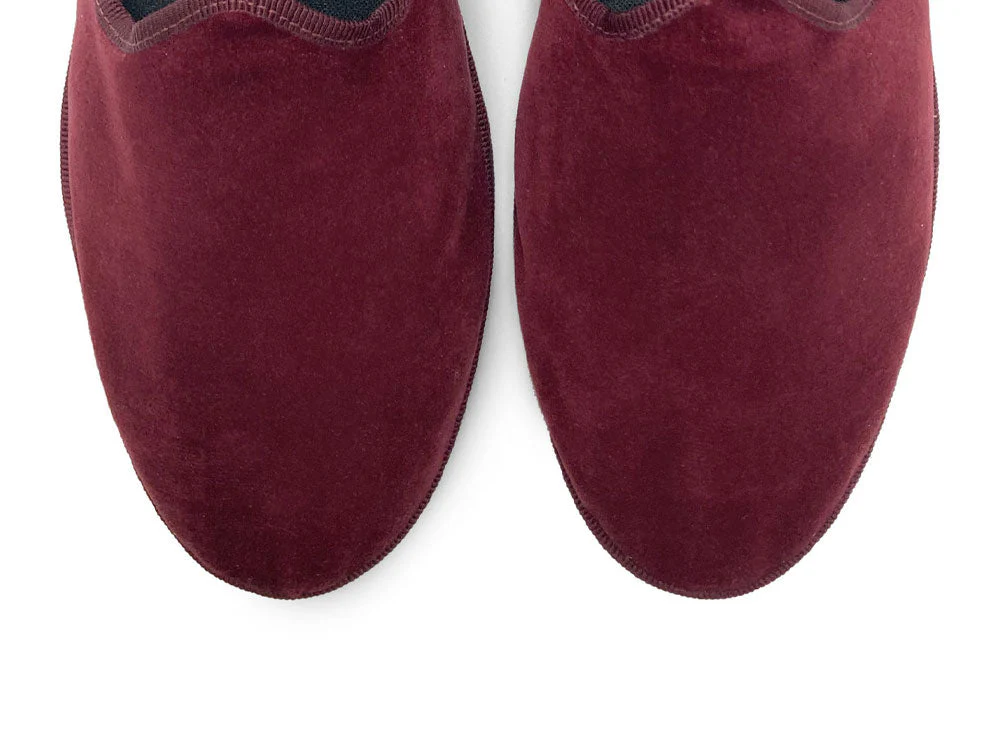 Friulane burgundy velvet slippers - Image 6