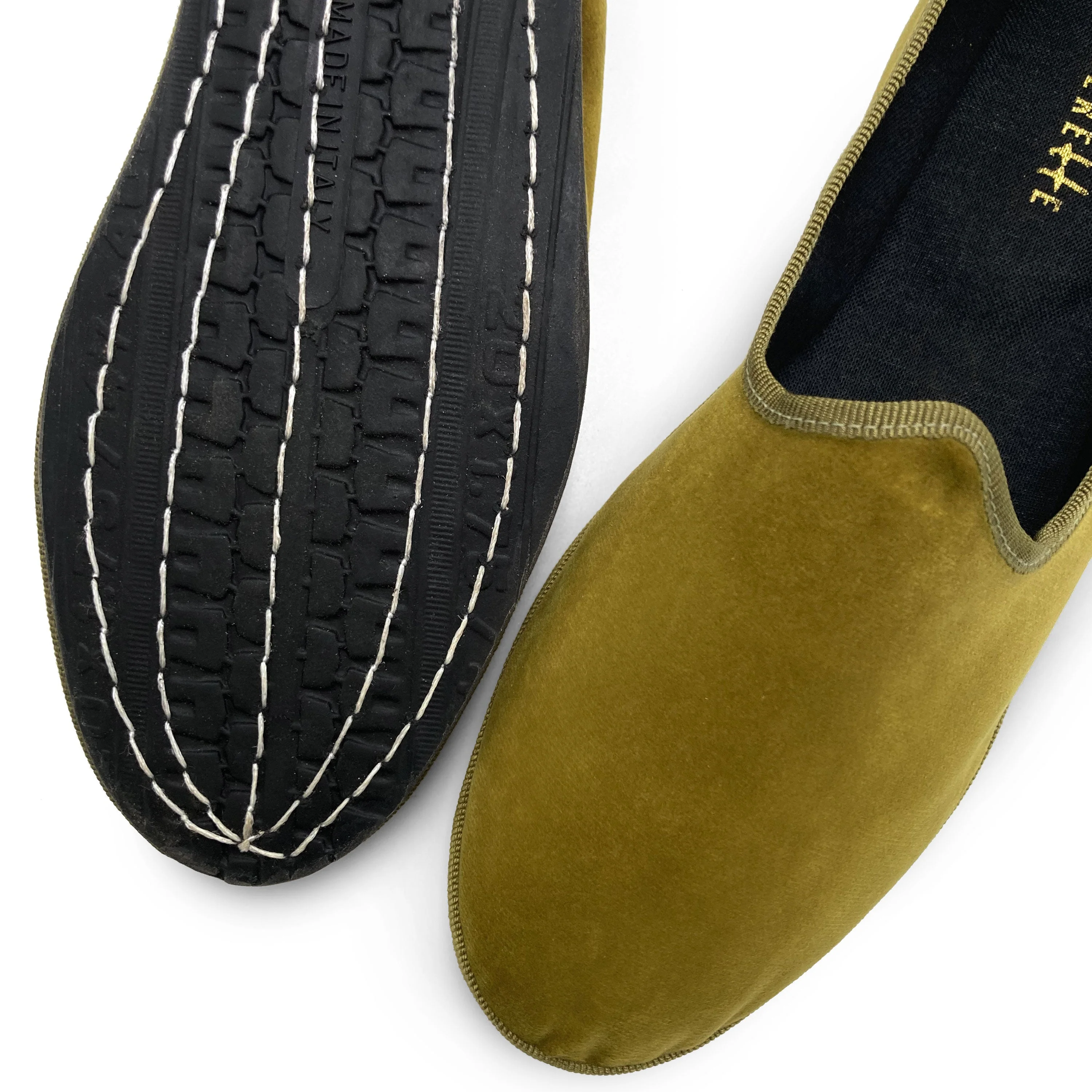 Friulane mustard yellow velvet slippers - Image 3