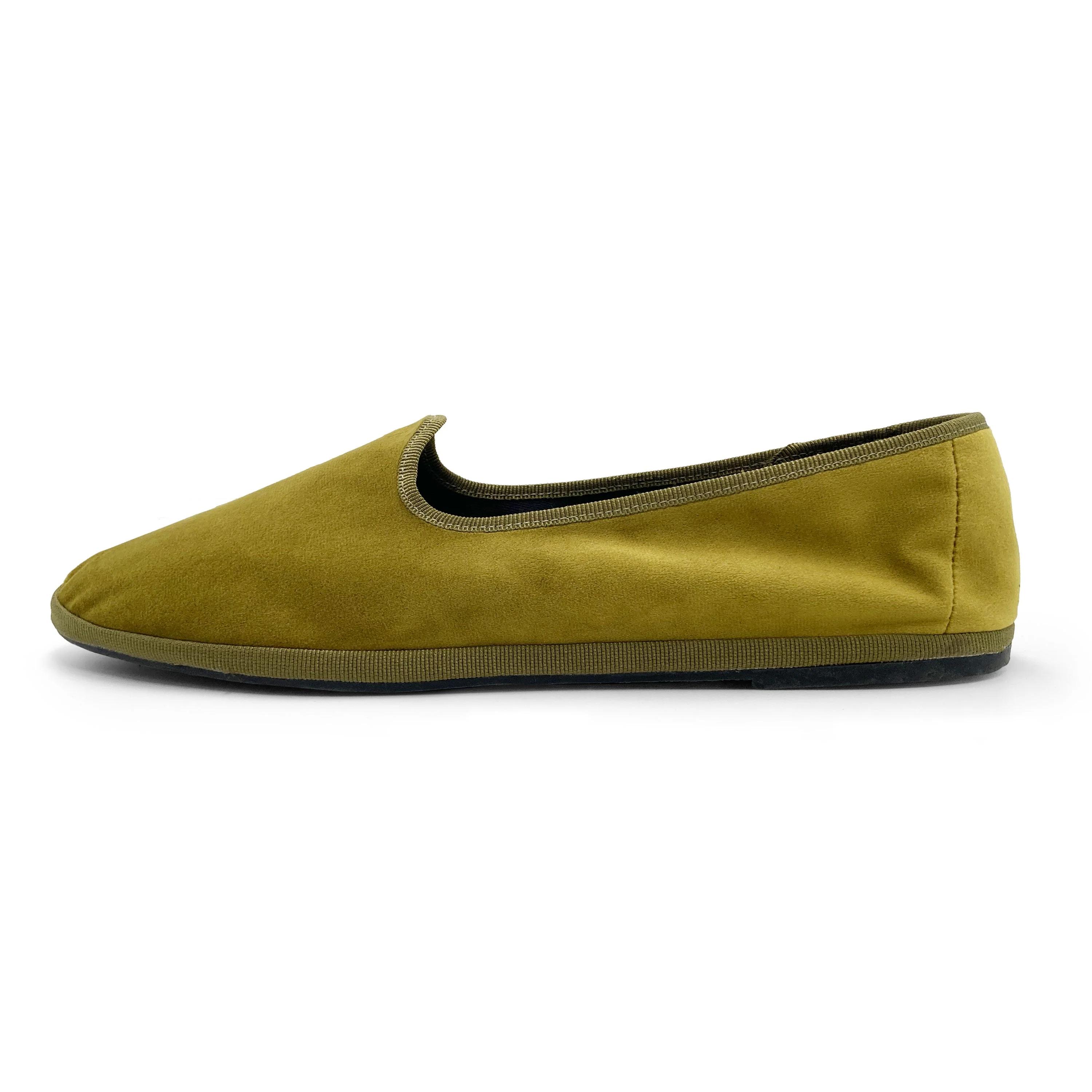 Friulane mustard yellow velvet slippers - Image 4