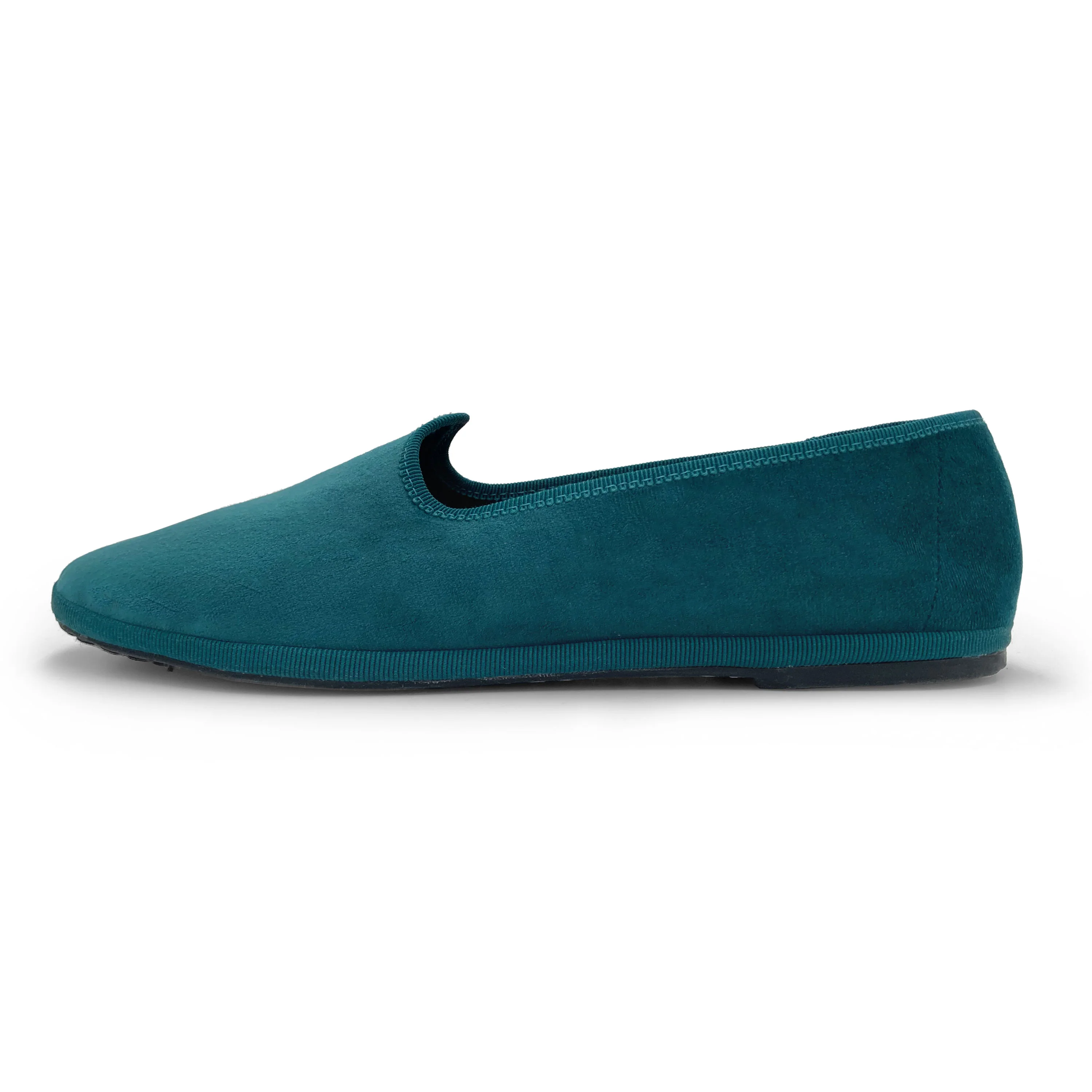Friulane petrol blue velvet slippers - Image 4