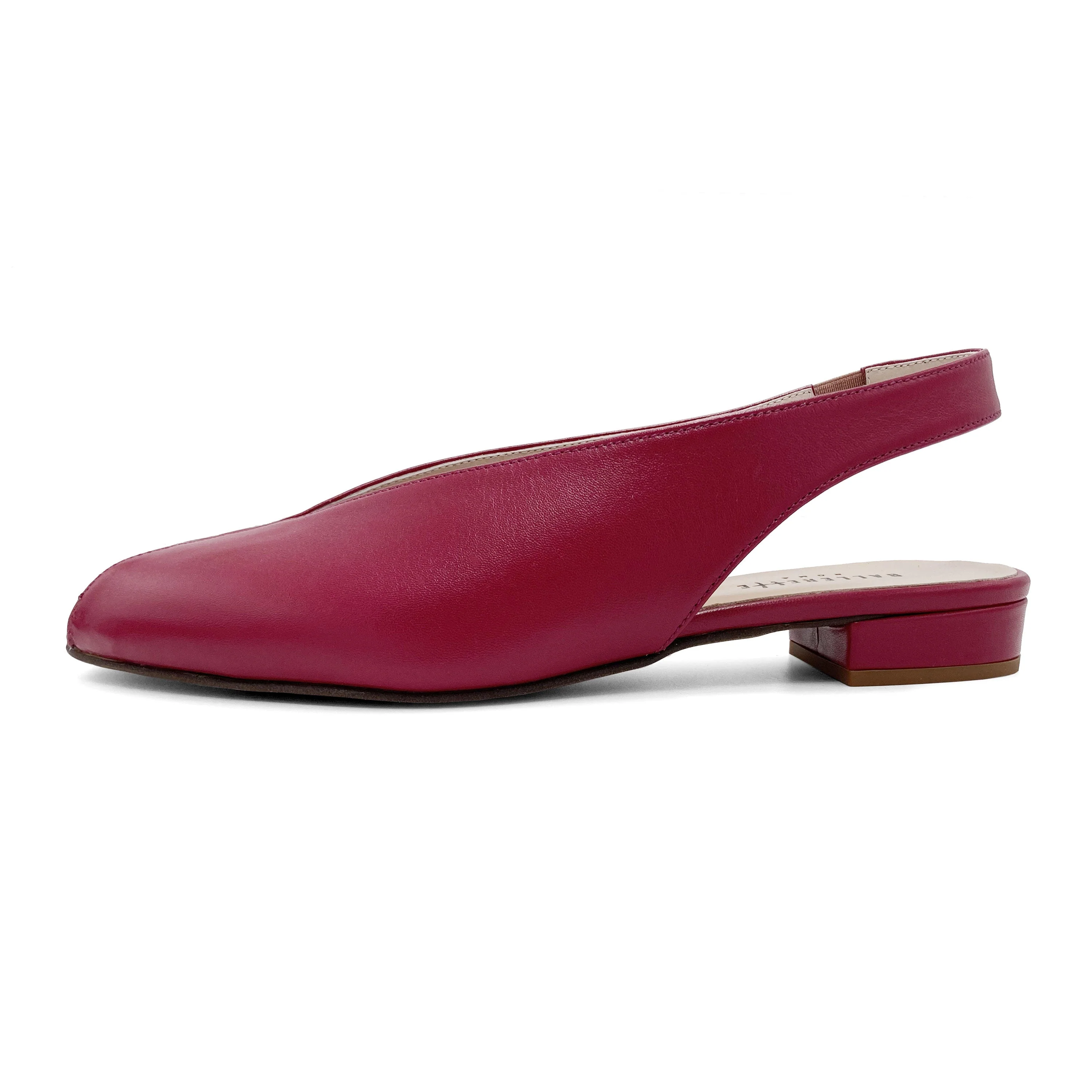 Fuchsia leather open-toe slingbacks - Image 4