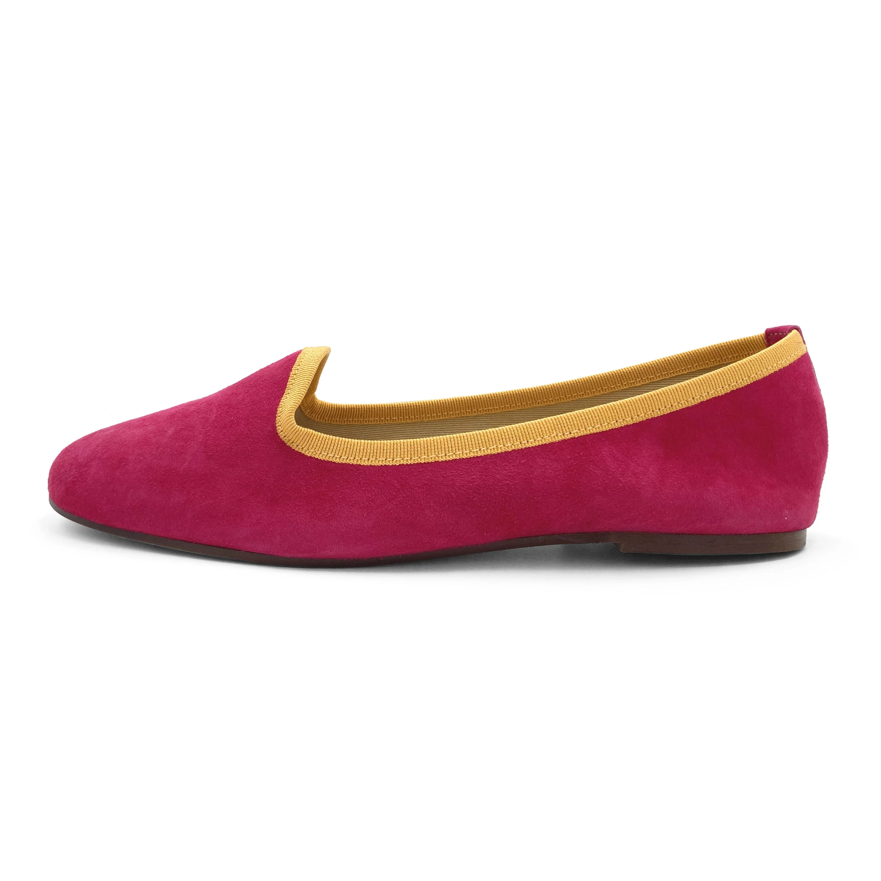 Women’s Fuchsia Suede Loafers - Image 4