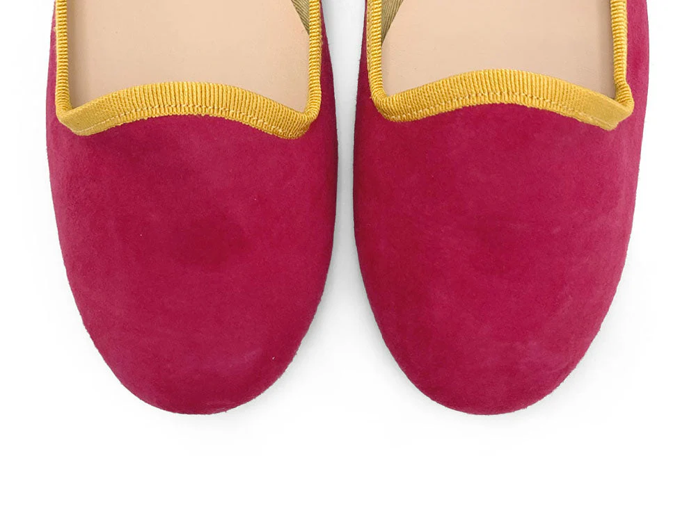 Women’s Fuchsia Suede Loafers - Image 5