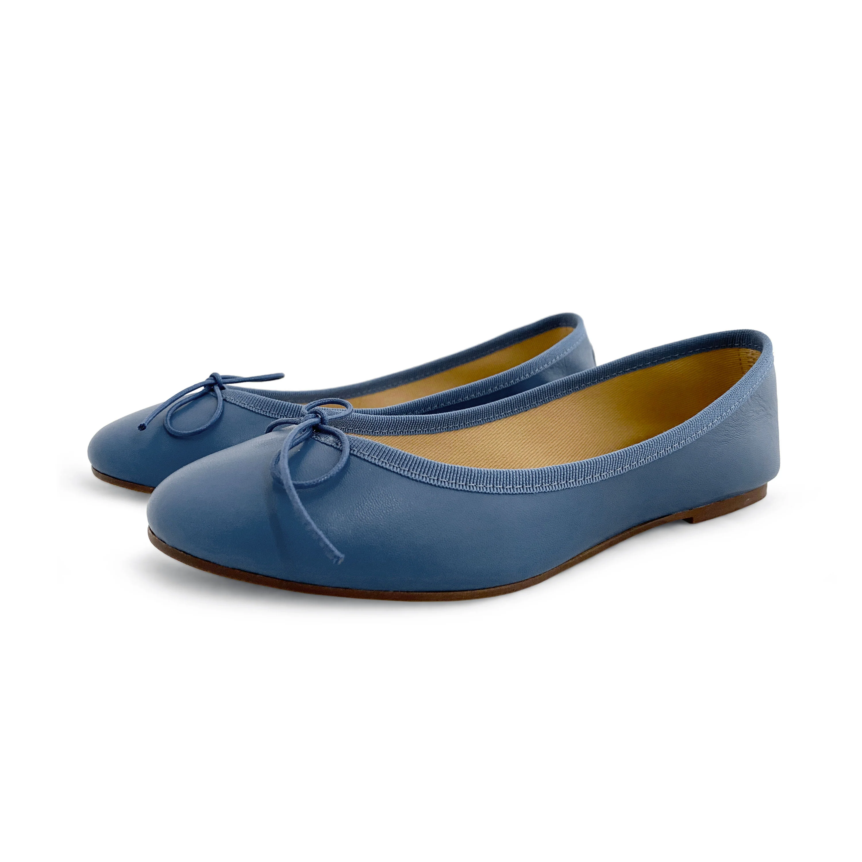 Indigo leather ballet flats - Image 4