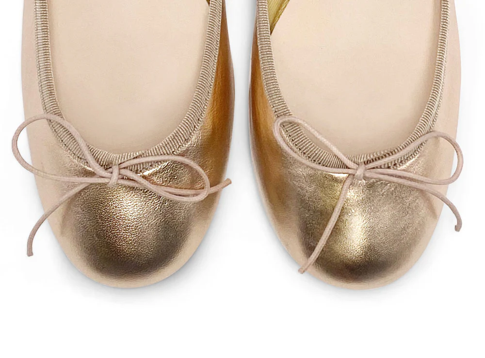 Metallic rose gold ballet flats - Image 5