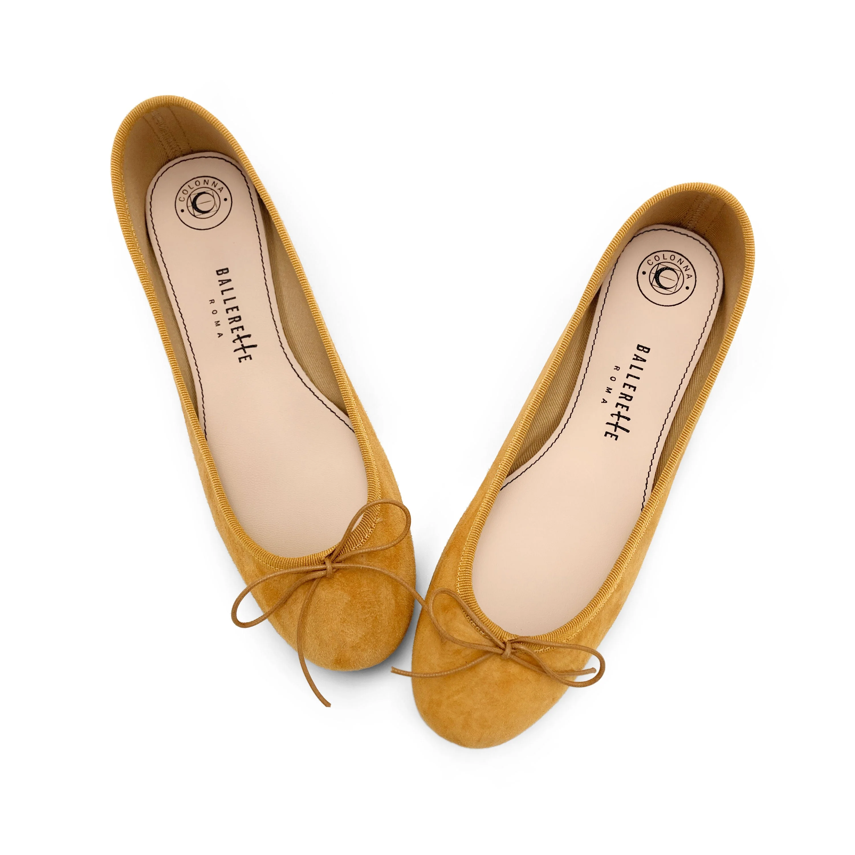Mustard yellow suede ballet flats - Image 2