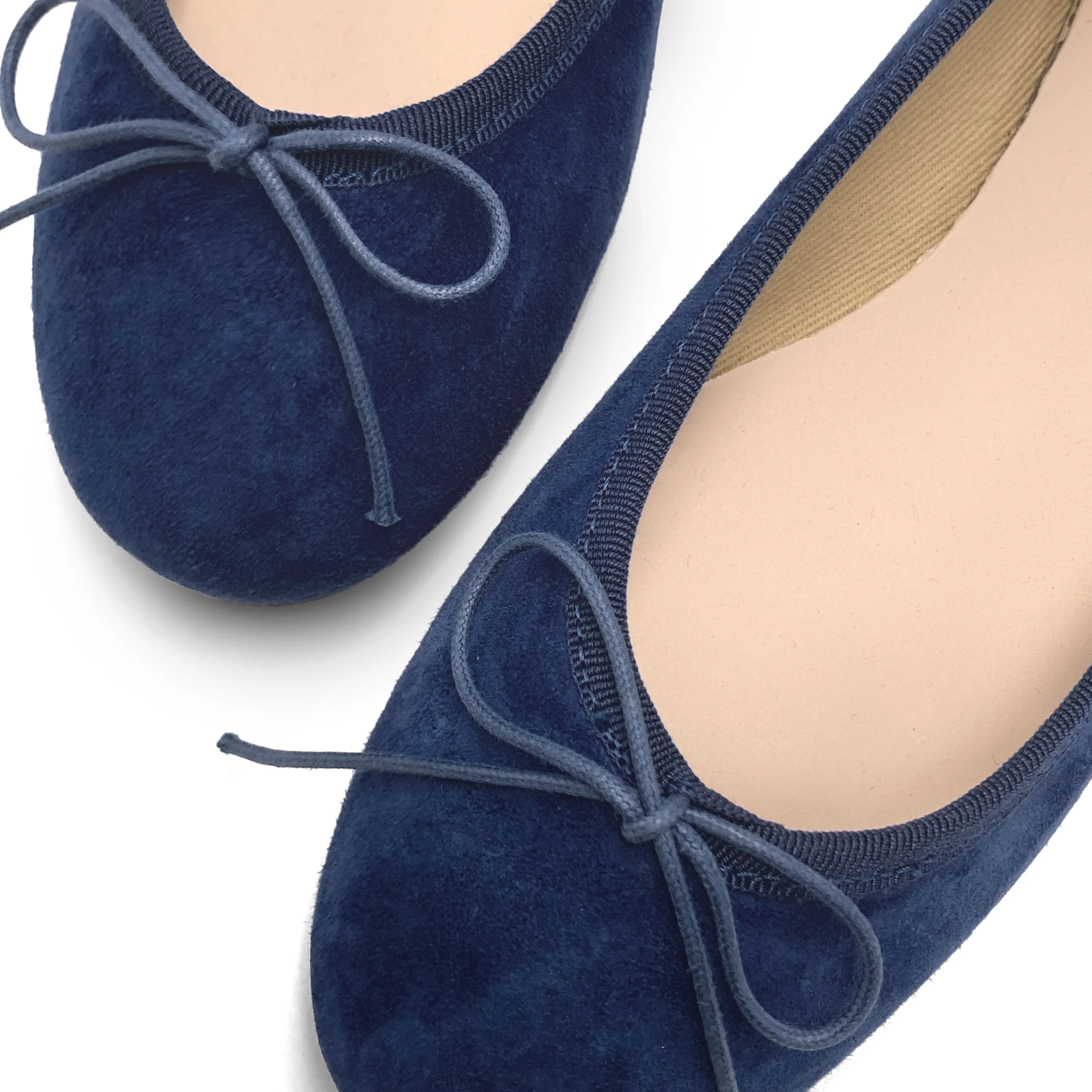 Navy blue suede ballet flats - Image 3