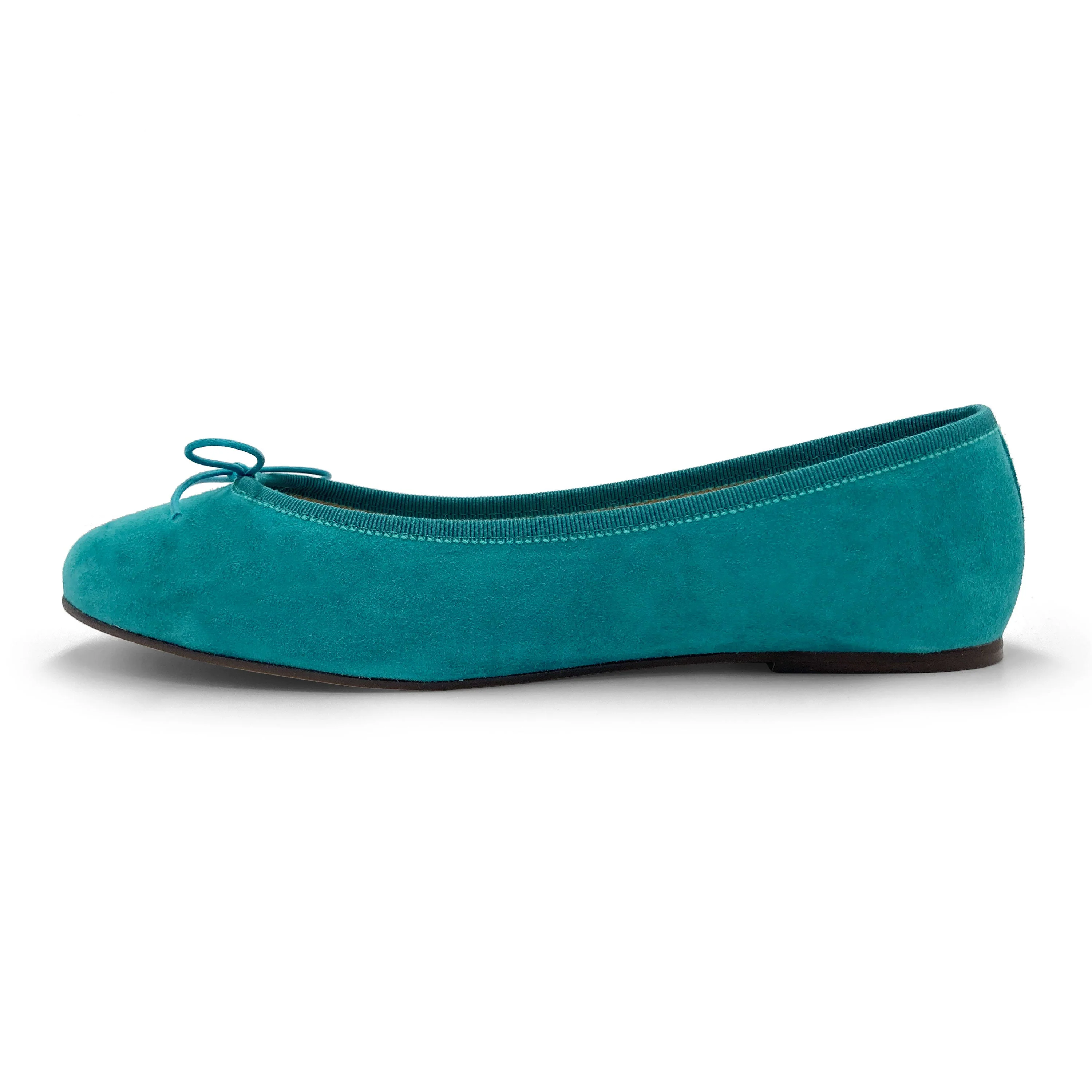 Peacock blue suede ballet flats - Image 5